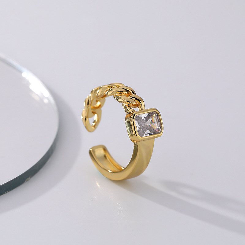 新款韩版时尚女士戒指 不锈钢女士戒指 时尚指环开口可调节女士戒指详情图2