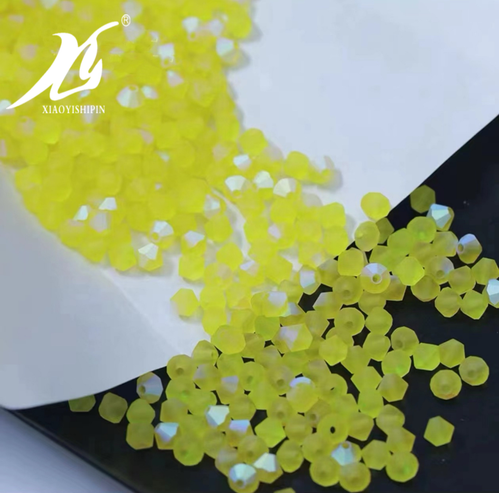 Iridescent matte crystal diamond beads, clothing accessories, French embroidery beaded beads, beaded embroidery accessories, rice bead ornaments, diy materials, crystal beaded beads