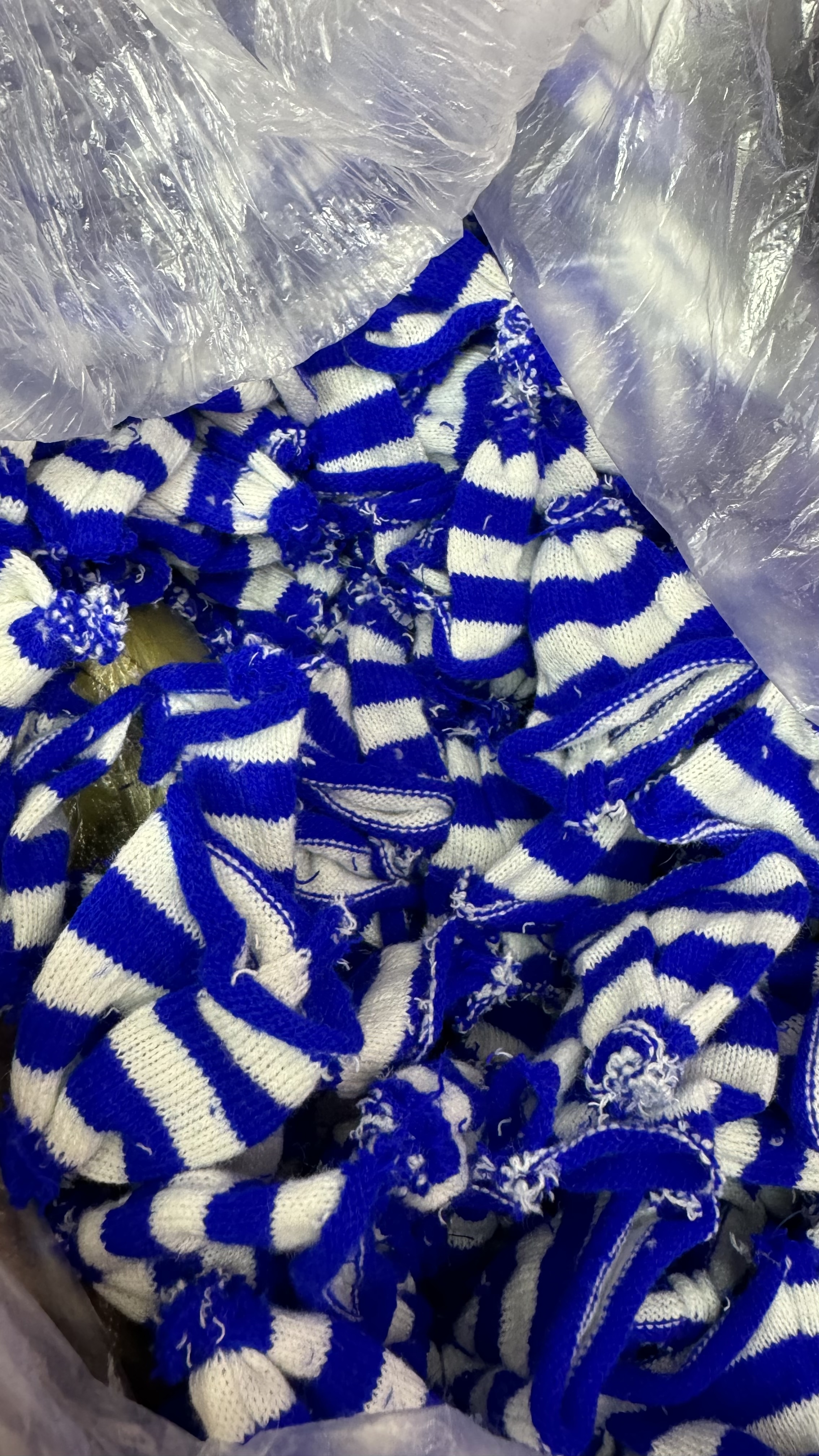 5.0*6.0公分棉纱条纹针织帽子