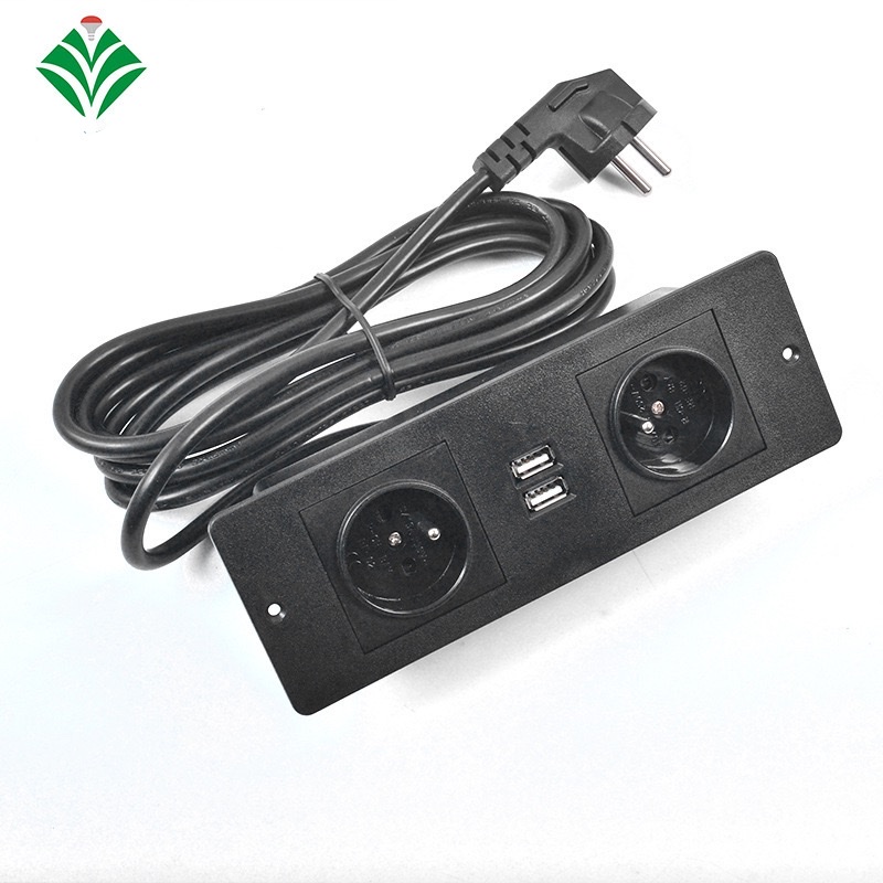 European standard USB socket hidden screw hole installation power strip, French, German, South Korean EU charging port power strip Application Scenario