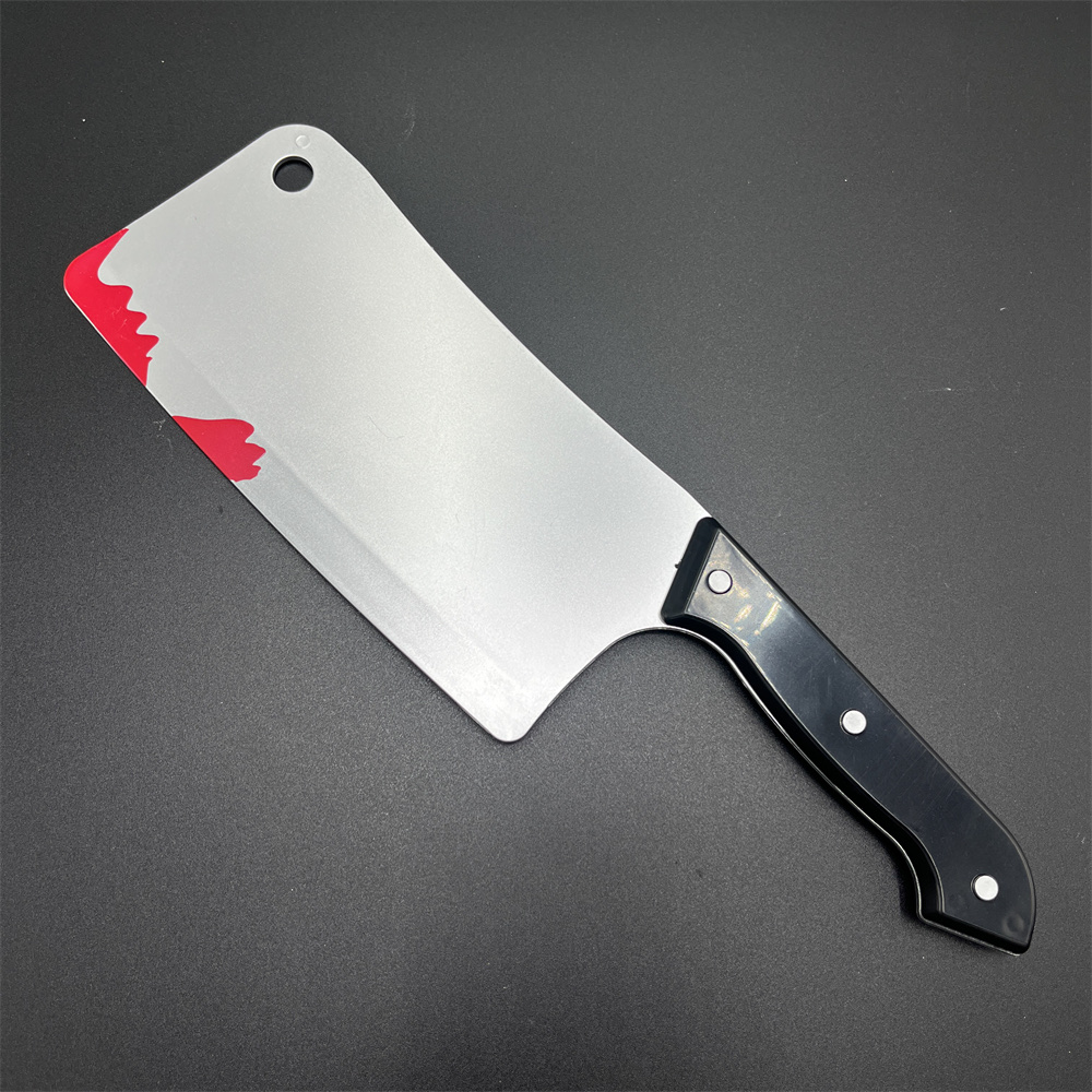 Simulated kitchen knives, plastic simulation props, comic exhibition cosplay props, Halloween prank toys, blood kitchen knives, sharp knives, Halloween detail image 3