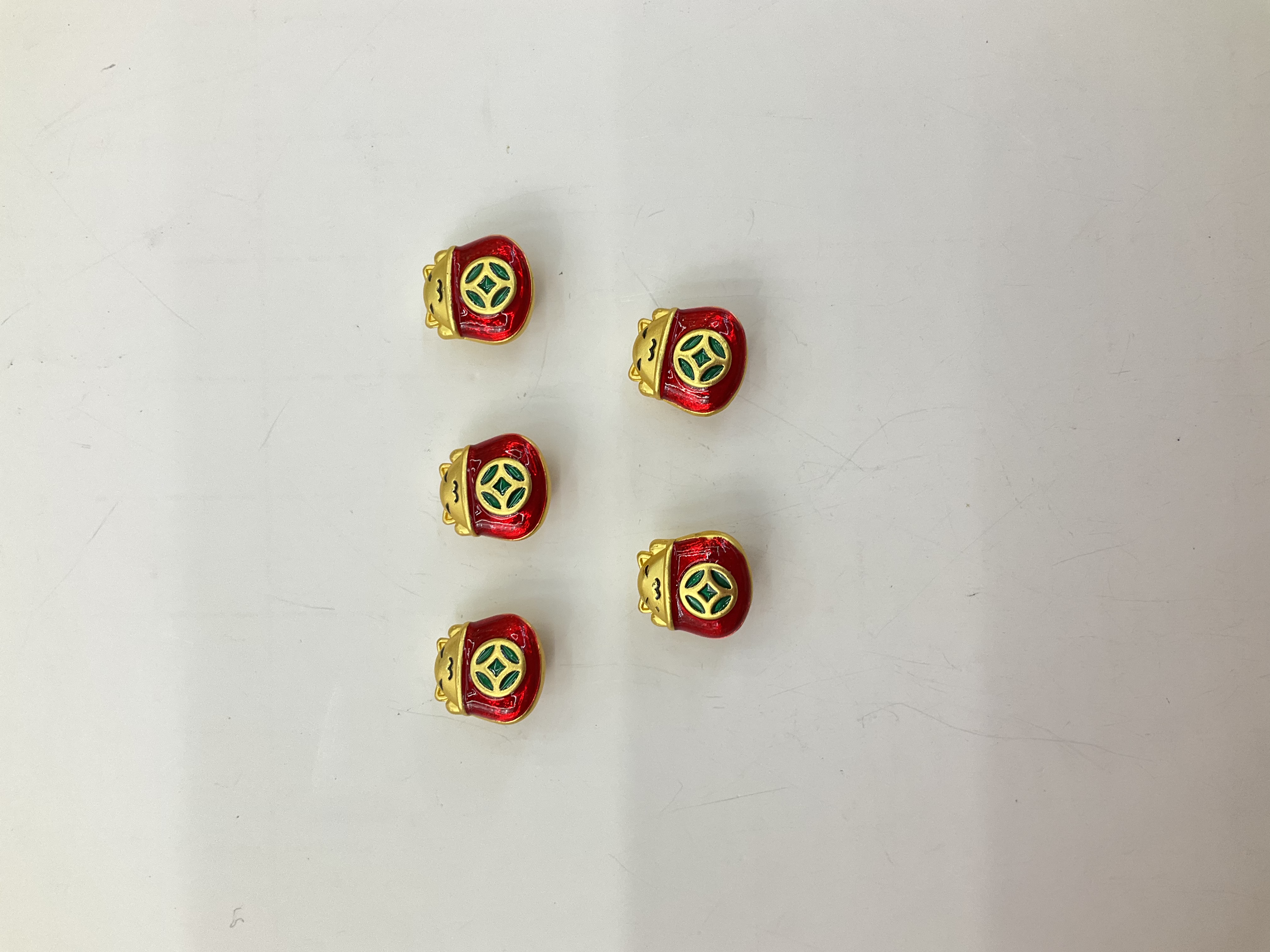 古法沙金配件招财猫配珠铜钱猫手链手串手工编织配件细节图