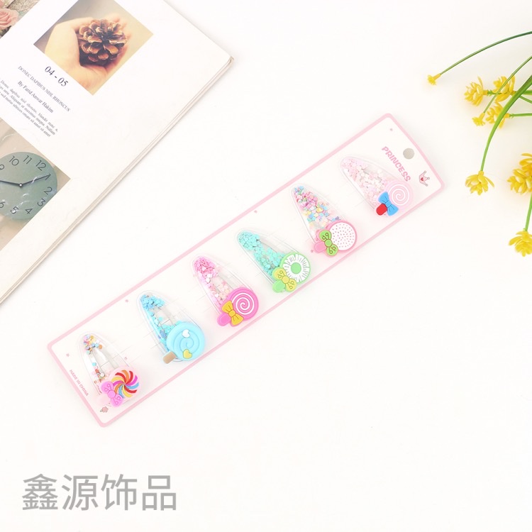 儿童发夹女童头饰侧边刘海夹小孩宝宝流沙夹子公主可爱碎发卡bb夹详情图4