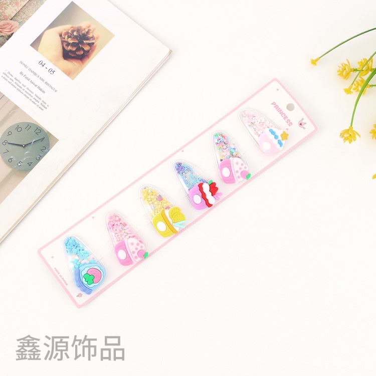 儿童发夹女童头饰侧边刘海夹小孩宝宝流沙夹子公主可爱碎发卡bb夹详情图5
