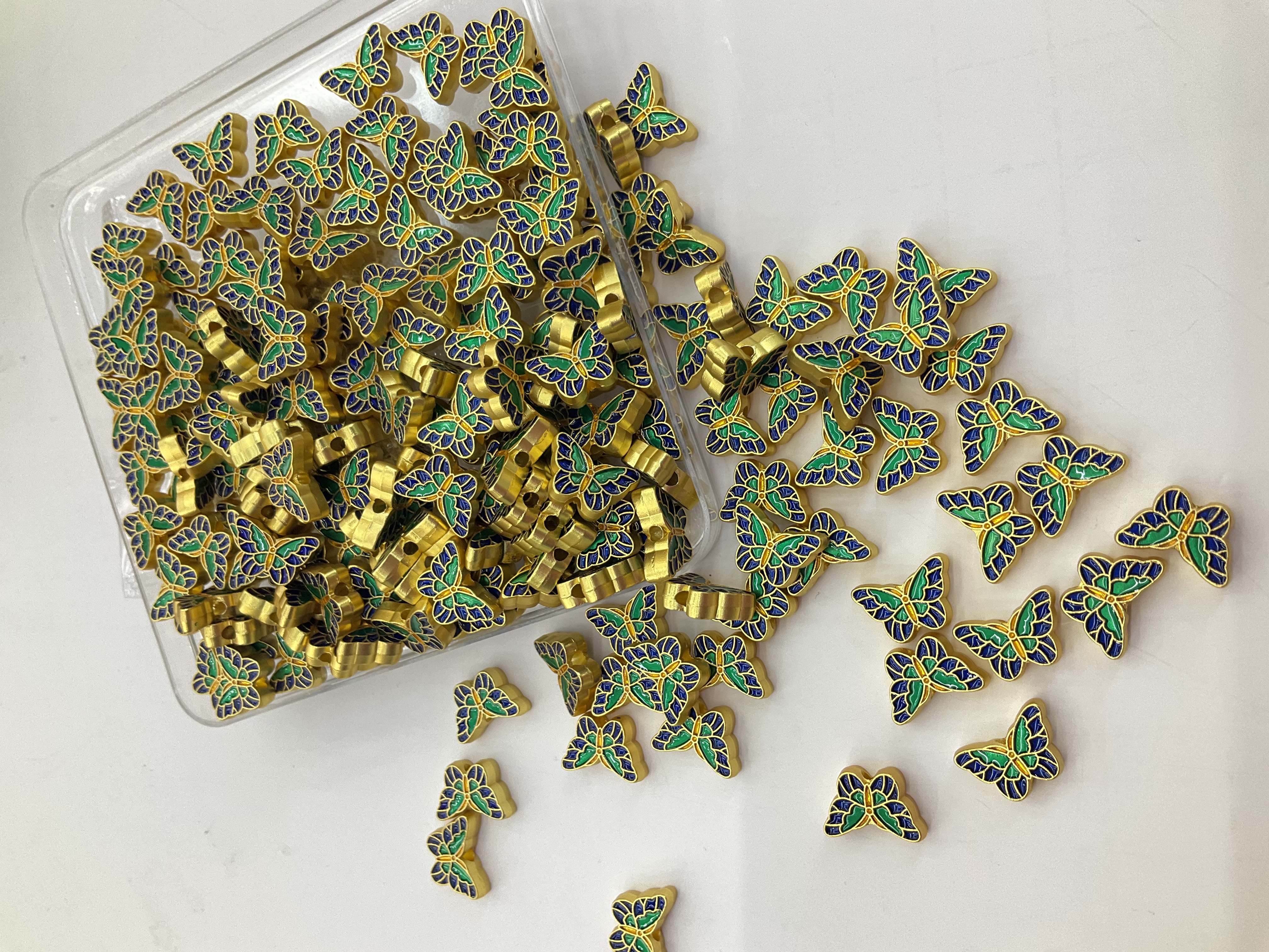 合金古法沙金配件小孔蝴蝶手链手串项链diy饰配配件