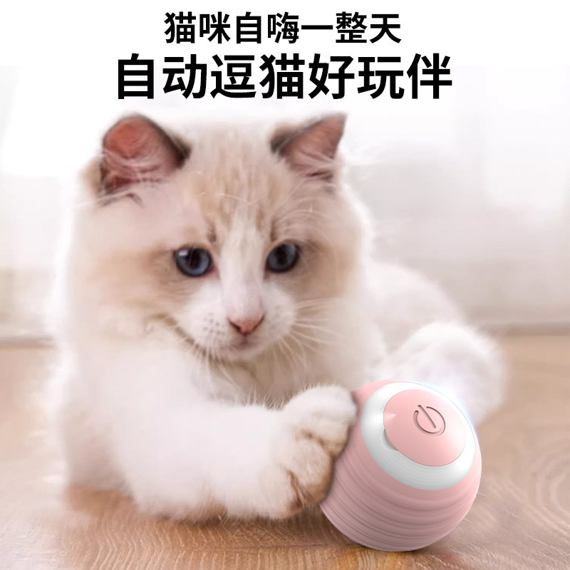 宠物引力智能滚滚球猫咪玩具解闷自嗨逗猫棒小猫充电逗猫球  新品