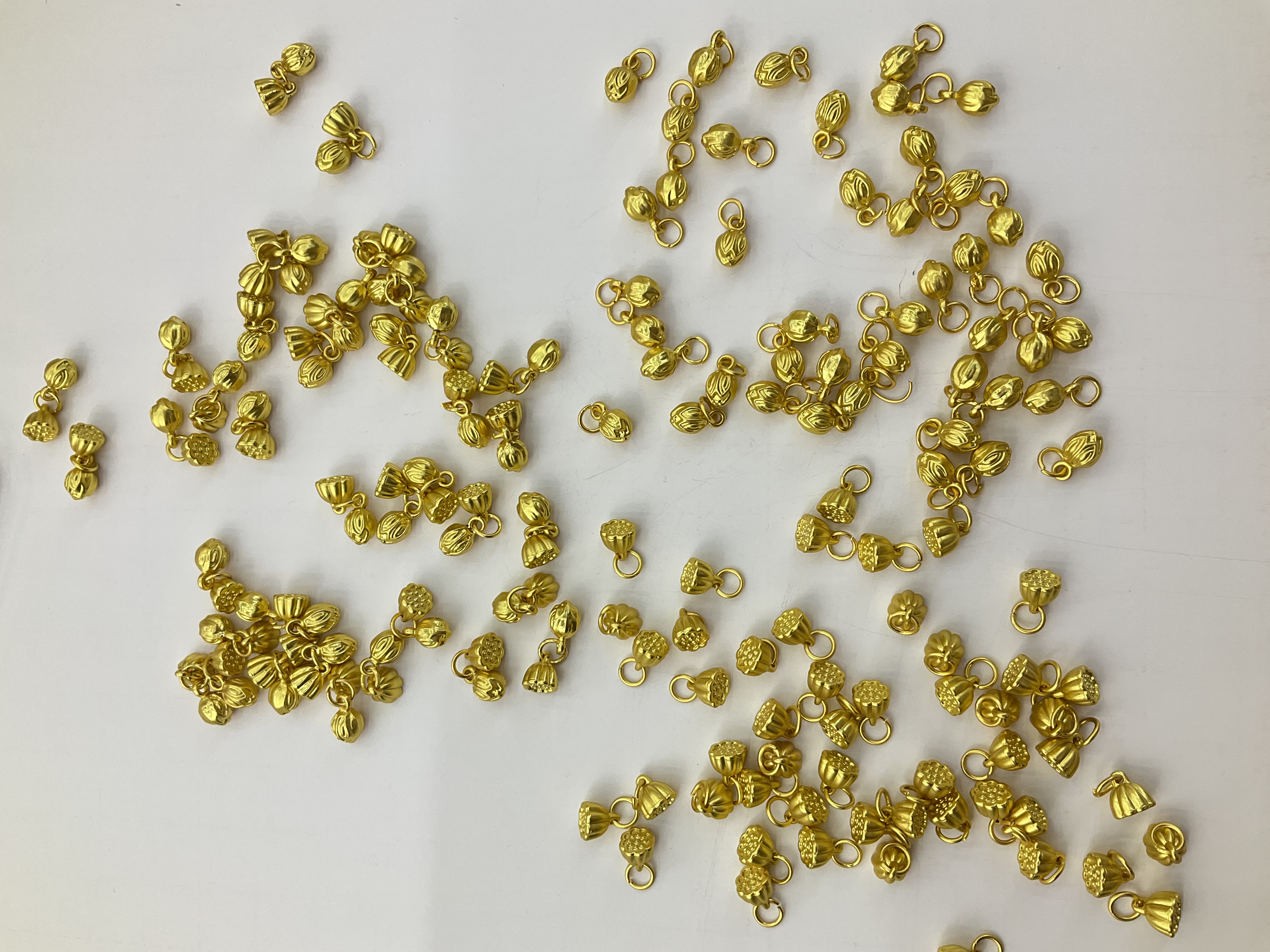 古法沙金两世欢配件莲蓬莲籽diy手链手串吊坠编绳饰品详情图5