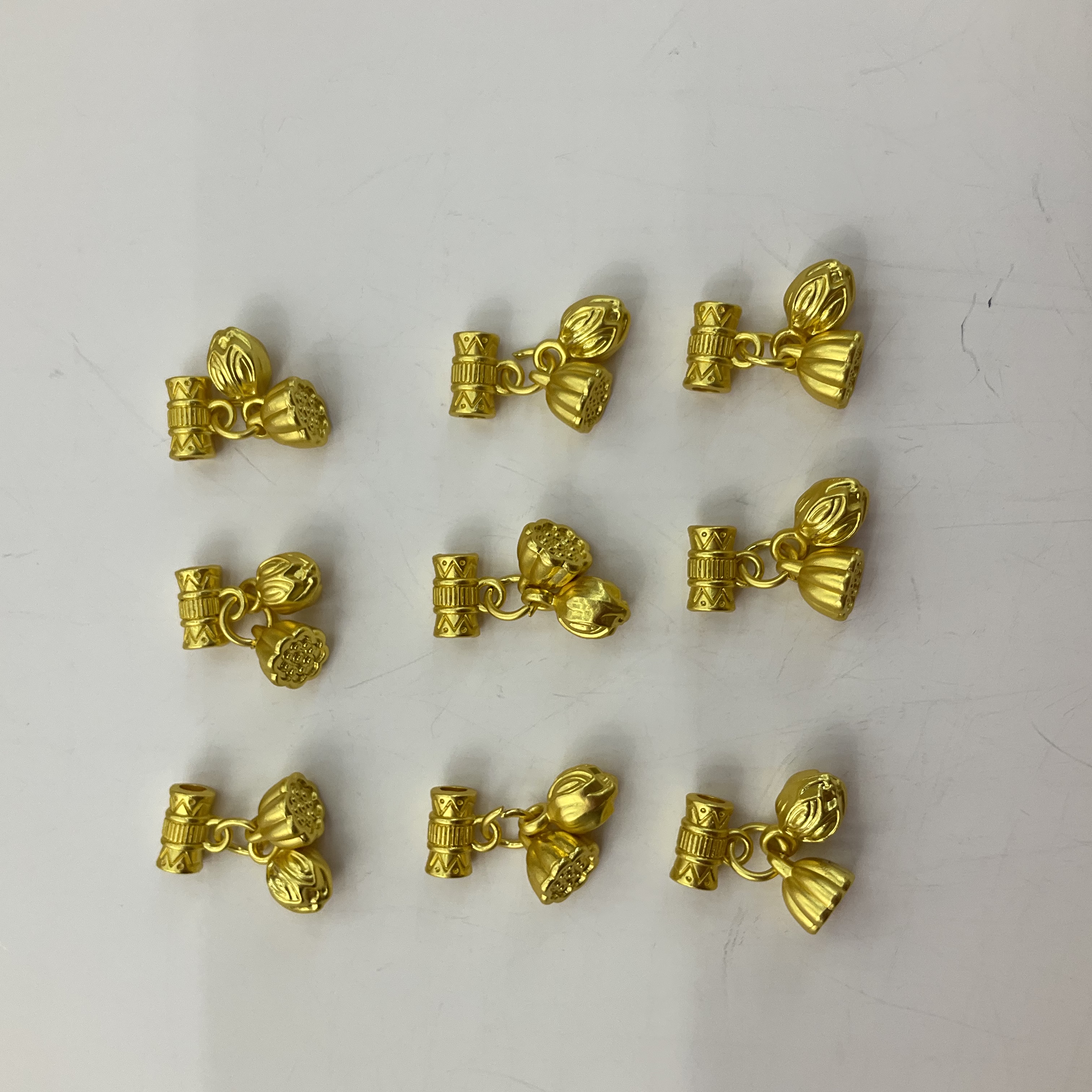 古法沙金两世欢配件莲蓬莲籽diy手链手串吊坠编绳饰品详情图9