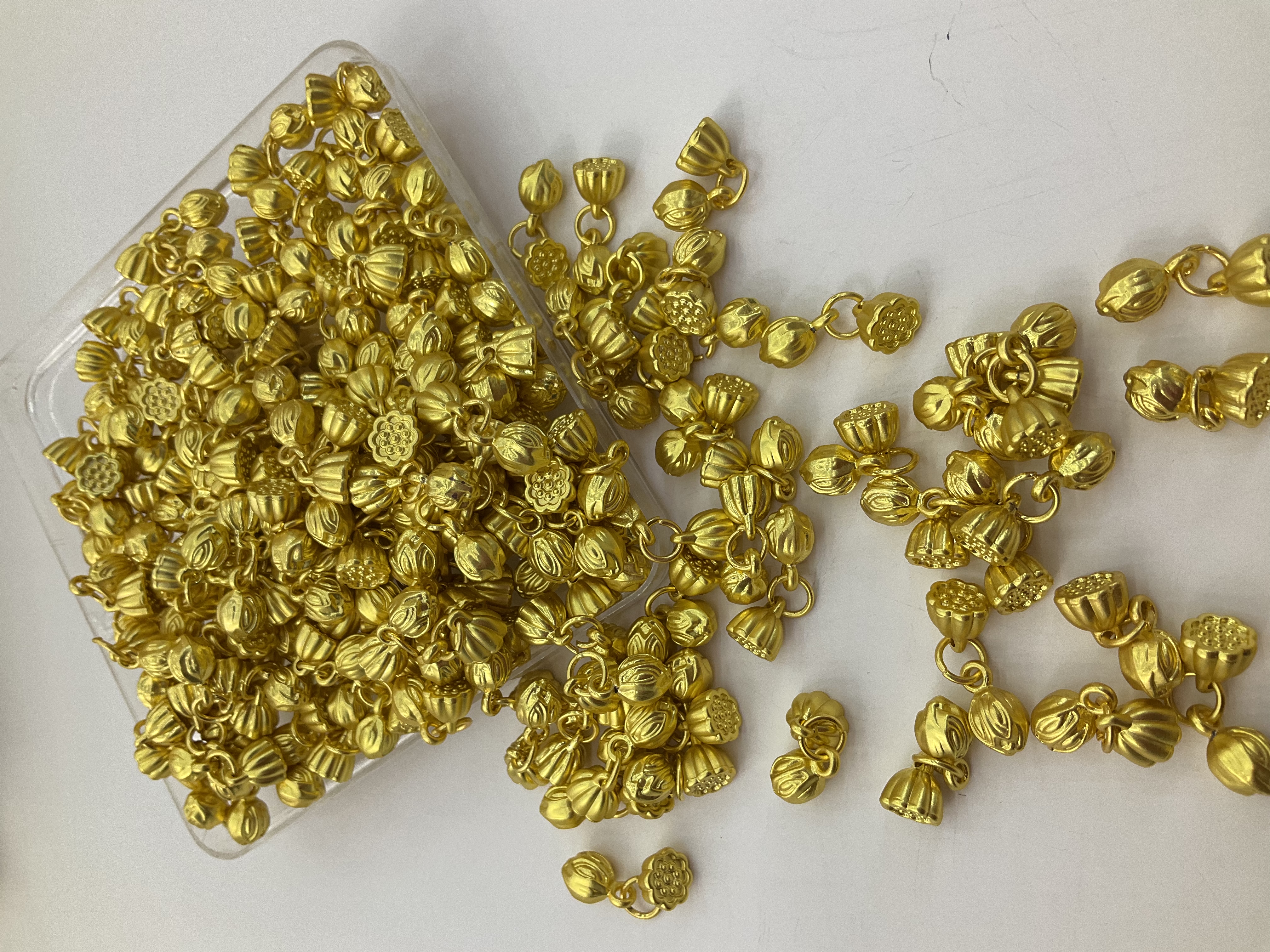 古法沙金两世欢配件莲蓬莲籽diy手链手串吊坠编绳饰品产品图