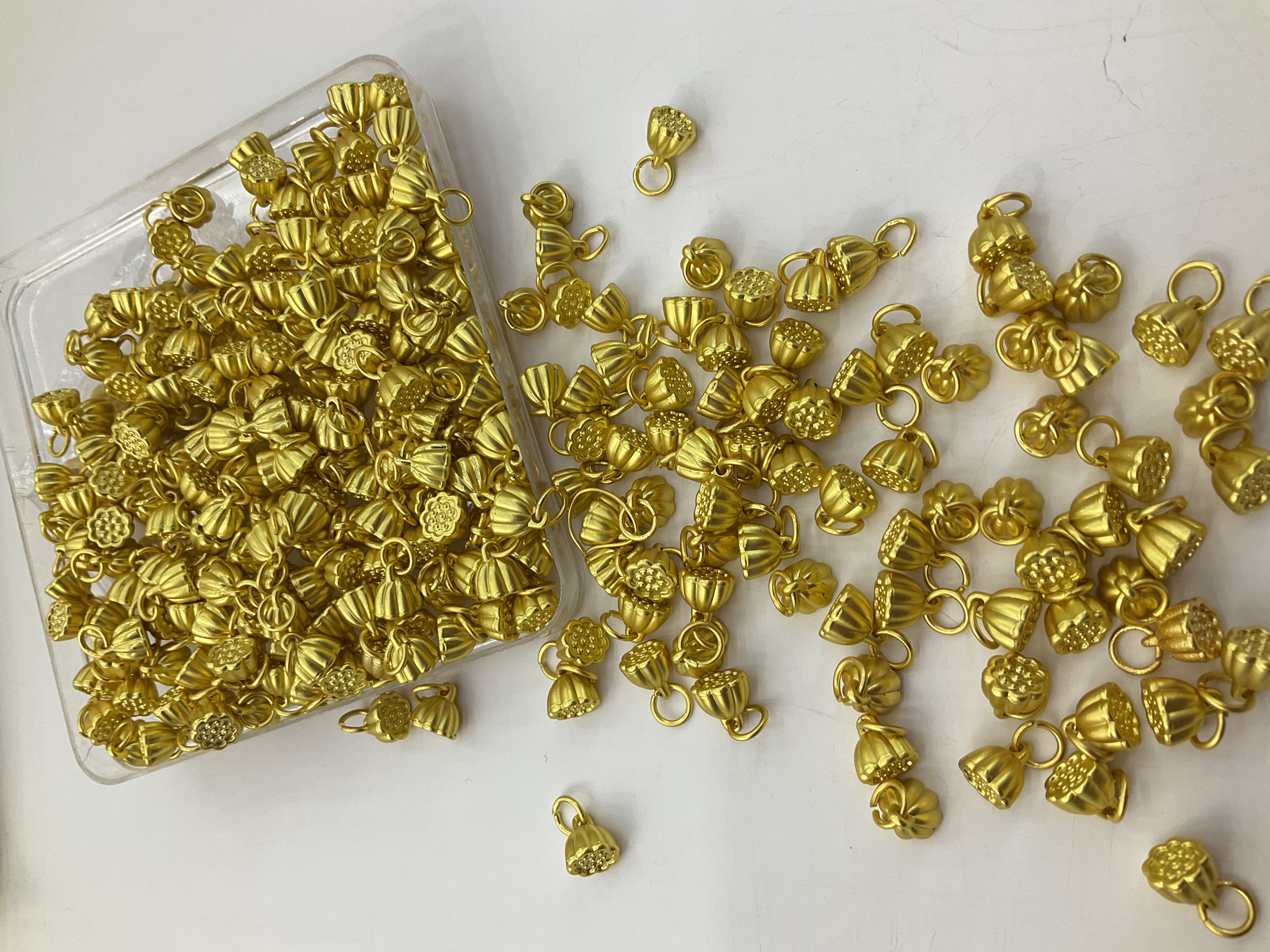 古法沙金两世欢配件莲蓬莲籽diy手链手串吊坠编绳饰品详情图3