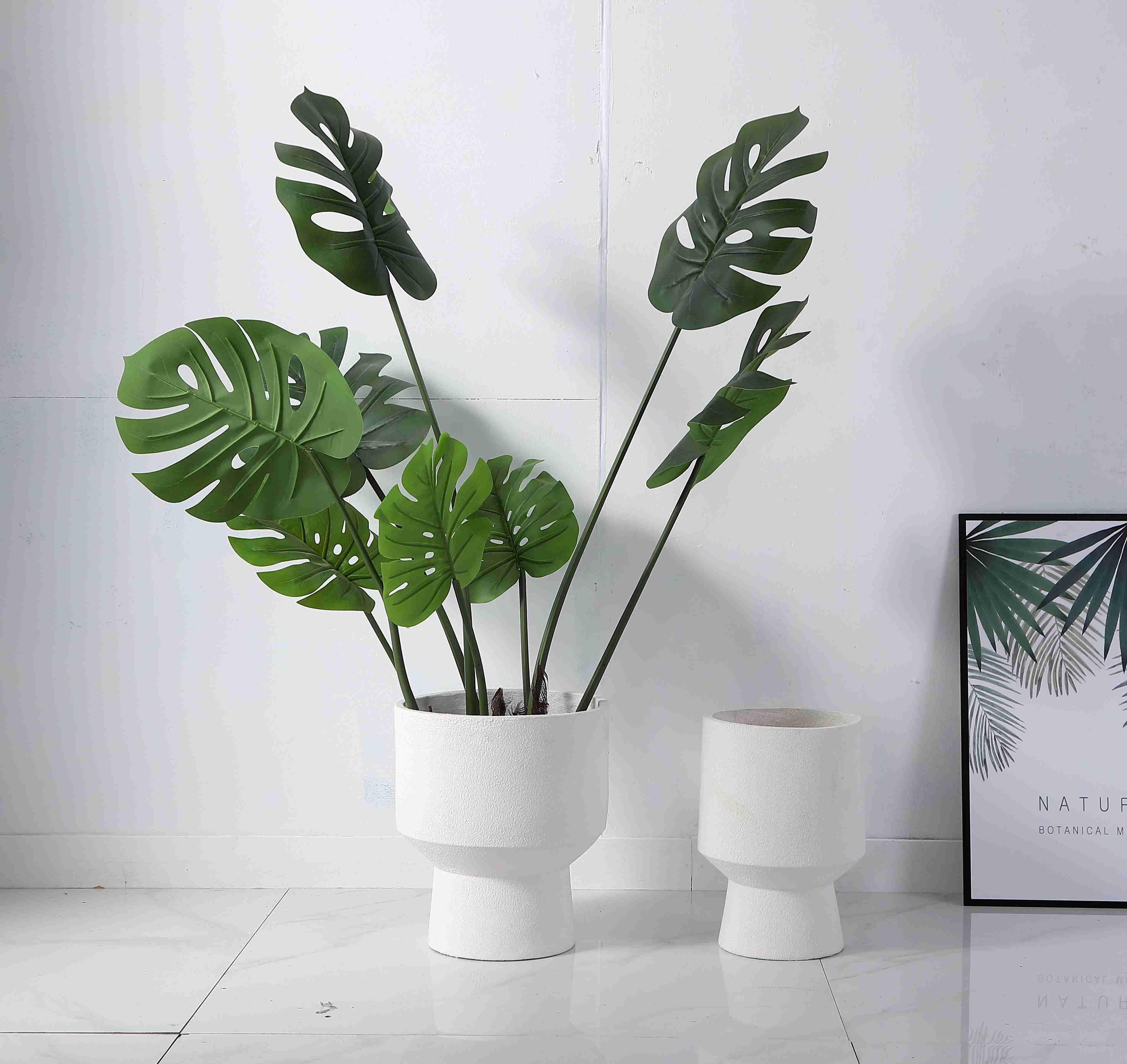 Simple white indoor magnesium oxide vase art decoration flower vase home decoration flower arrangement