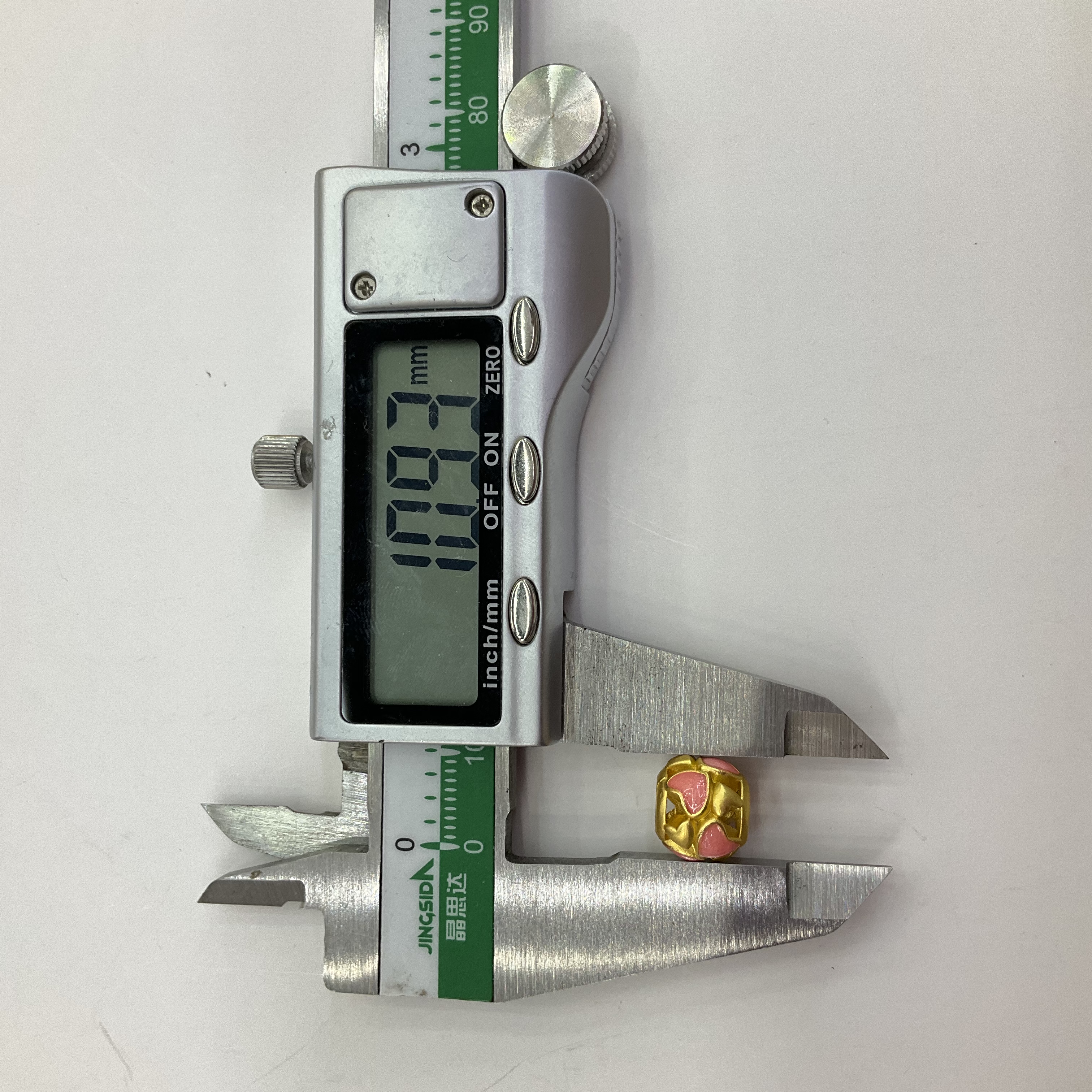 沙金diy配件配珠爱心桃心镂空桶珠粉色珠光滴油配件详情图5