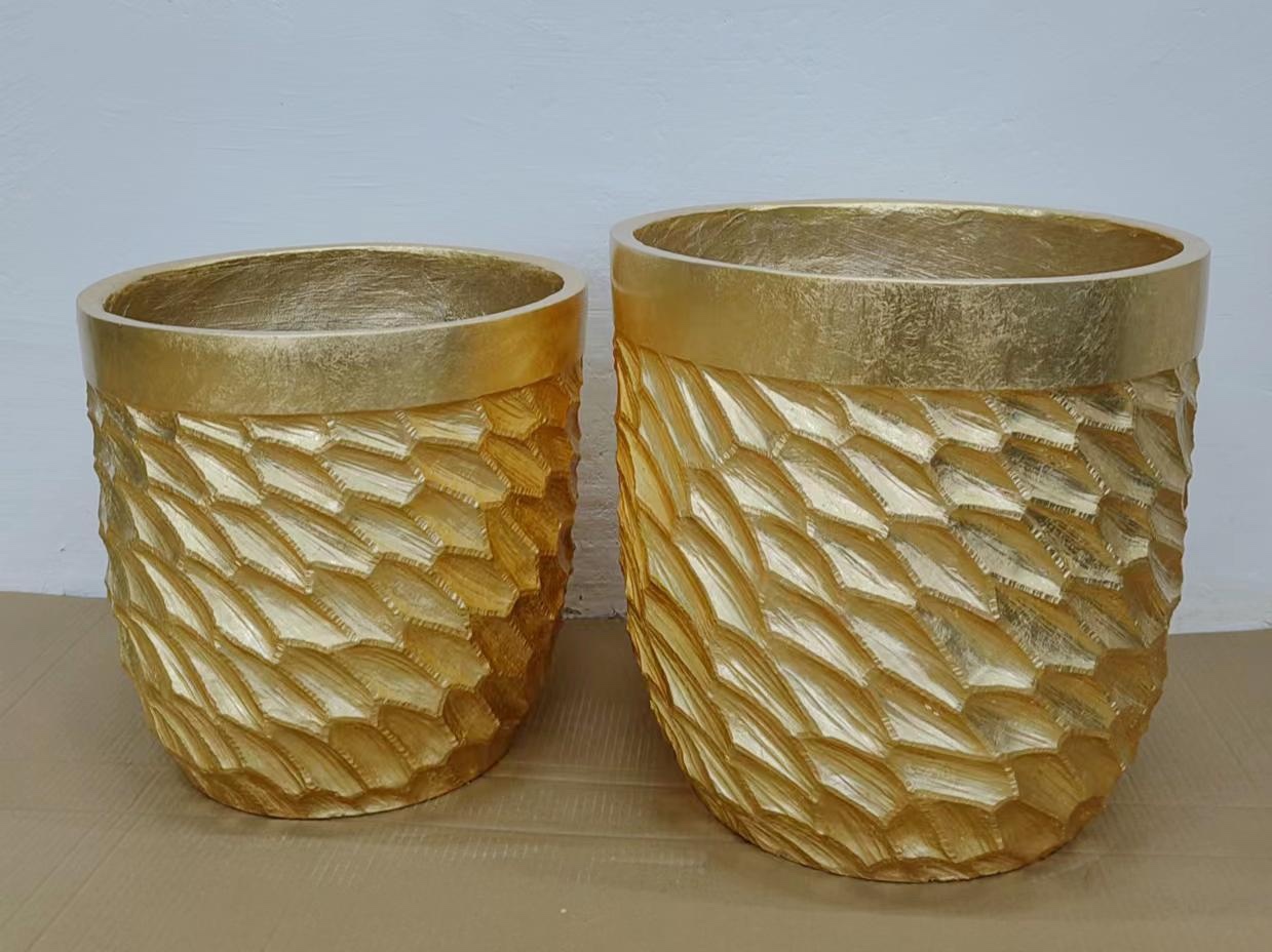 简约设计氧化镁花盆 金色花盆 美观实用 flower 艺术装饰品 家居摆设 花艺瓶
flower