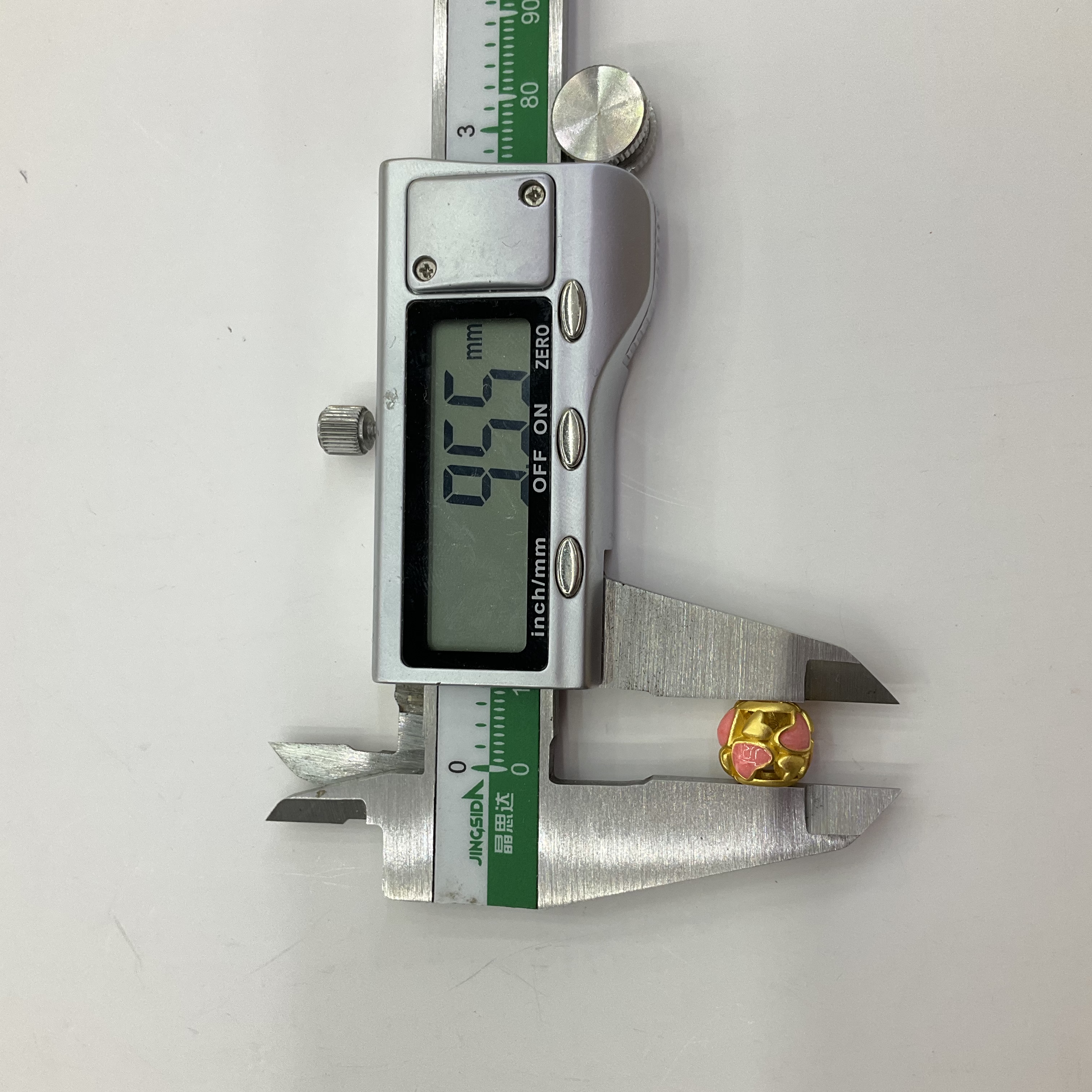 沙金diy配件配珠爱心桃心镂空桶珠粉色珠光滴油配件详情图4