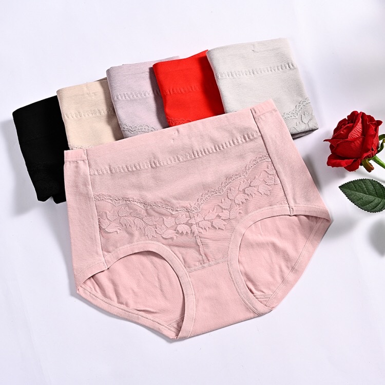 Underwear Uniform Size Cotton Solid Color Lace Edge Underwear Women Comfortable Soft Spot Women's Briefs Ten Packs undefined