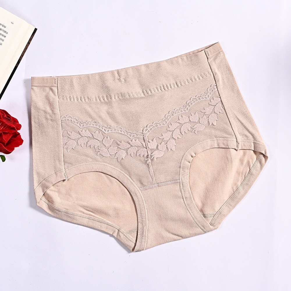 Underwear Uniform Size Cotton Solid Color Lace Edge Underwear Women Comfortable Soft Spot Women's Briefs Ten Packs Specification drawing