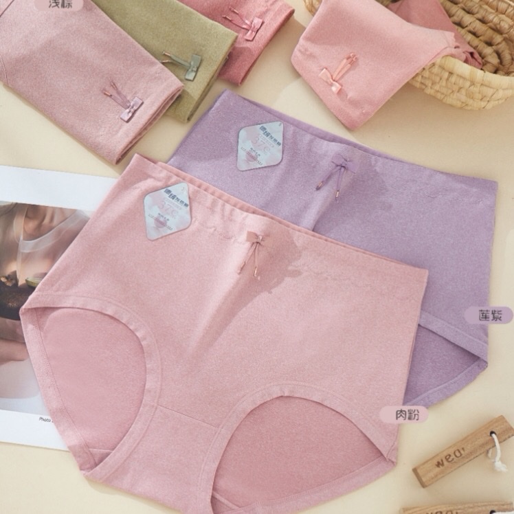 Women's Underwear Cotton Briefs Breathable, Soft And Comfortable Triangle Skin-Friendly High-Waisted Shorts Bow Briefs