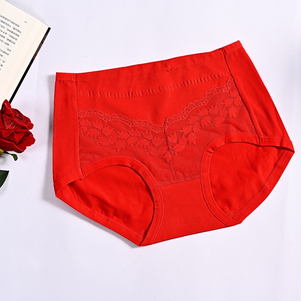 Underwear Uniform Size Cotton Solid Color Lace Edge Underwear Women Comfortable Soft Spot Women's Briefs Ten Packs details Picture