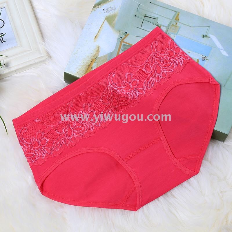 Women's Underwear Cotton Fabric High Waist Sexy Plus Size Girls Seamless Cotton Student Briefs details Picture
