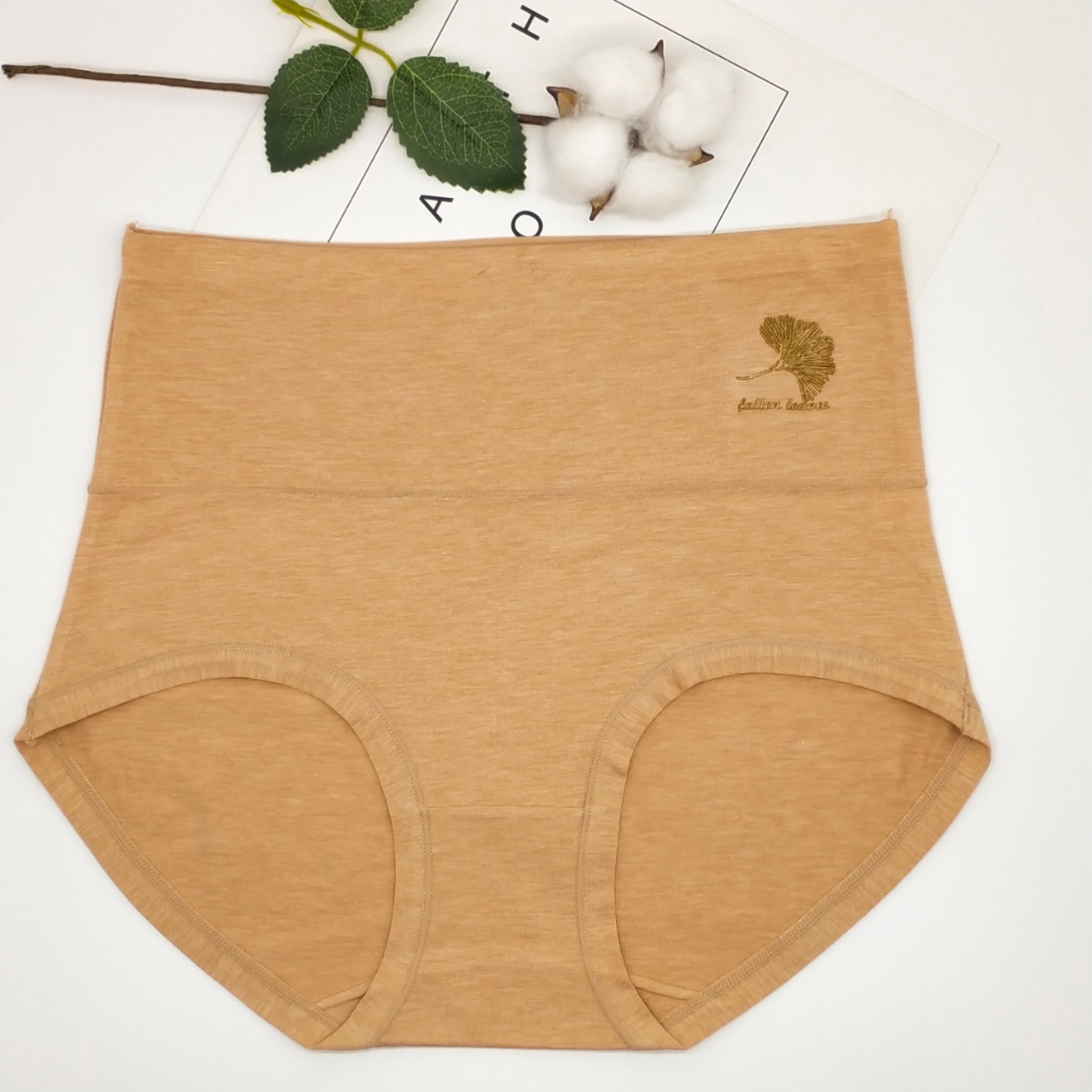 Vintage Cotton Cotton Panties Women's Comfortable High-Waisted Panties Women's Briefs Specification drawing