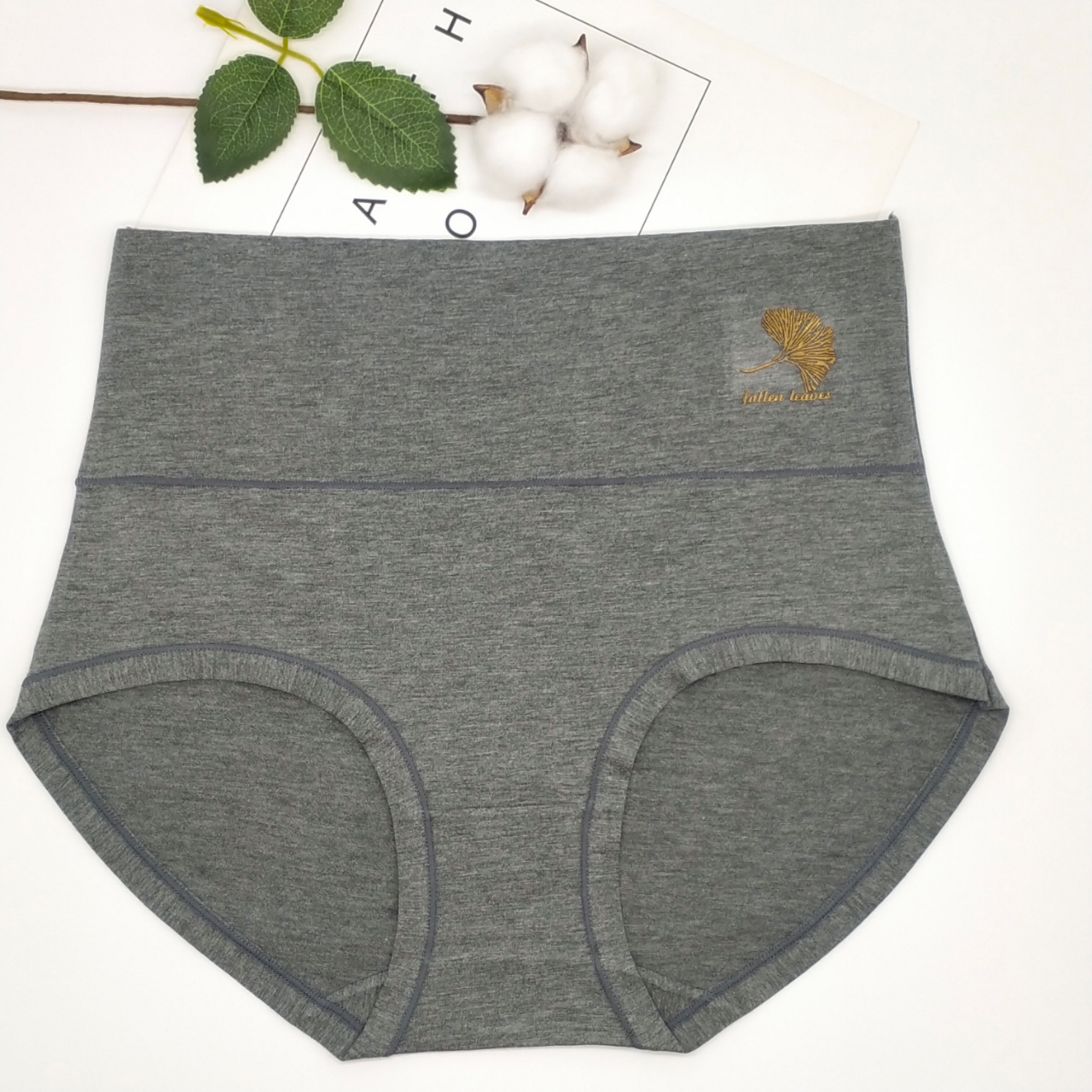 Vintage Cotton Cotton Panties Women's Comfortable High-Waisted Panties Women's Briefs Specification drawing