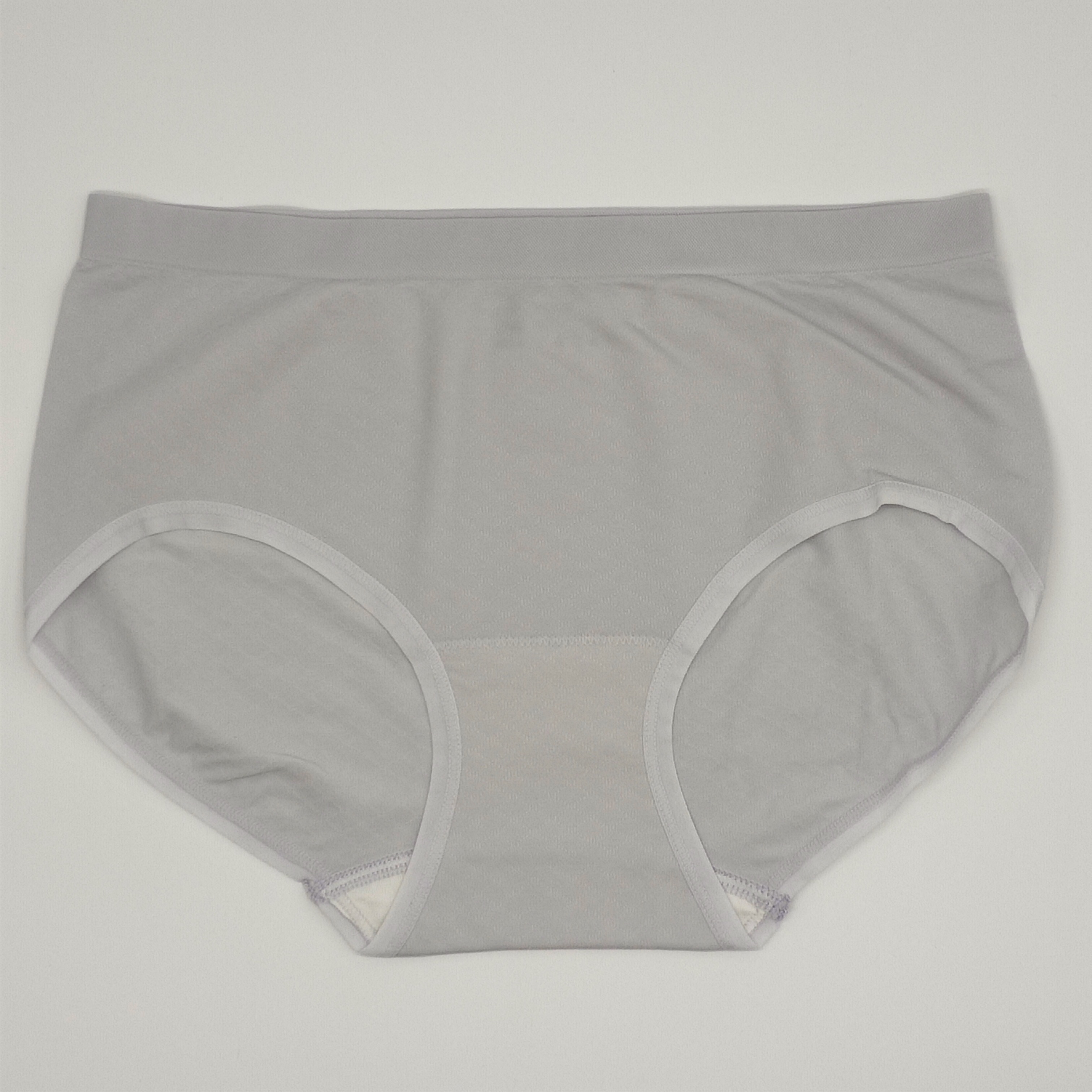 Small Edition Girl Solid Color Bare Ammonia Seamless Underwear Women Soft Comfortable Jacquard Fabric Pure White Bottom Crotch Women Briefs Item Picture