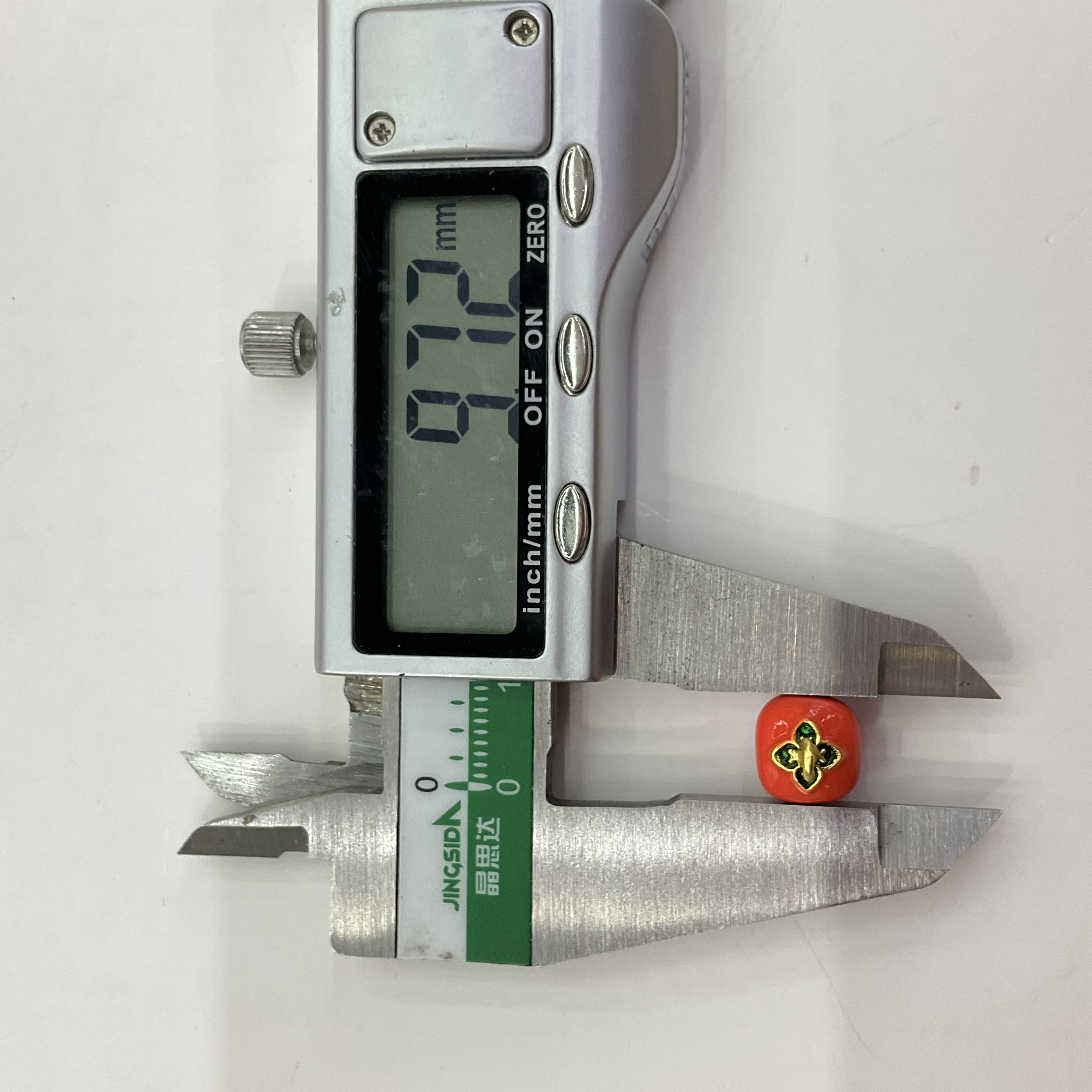 古法沙金好柿发生红柿子吊坠珐琅红色柿子扣中式盘扣手工旗袍纽扣配件详情图12