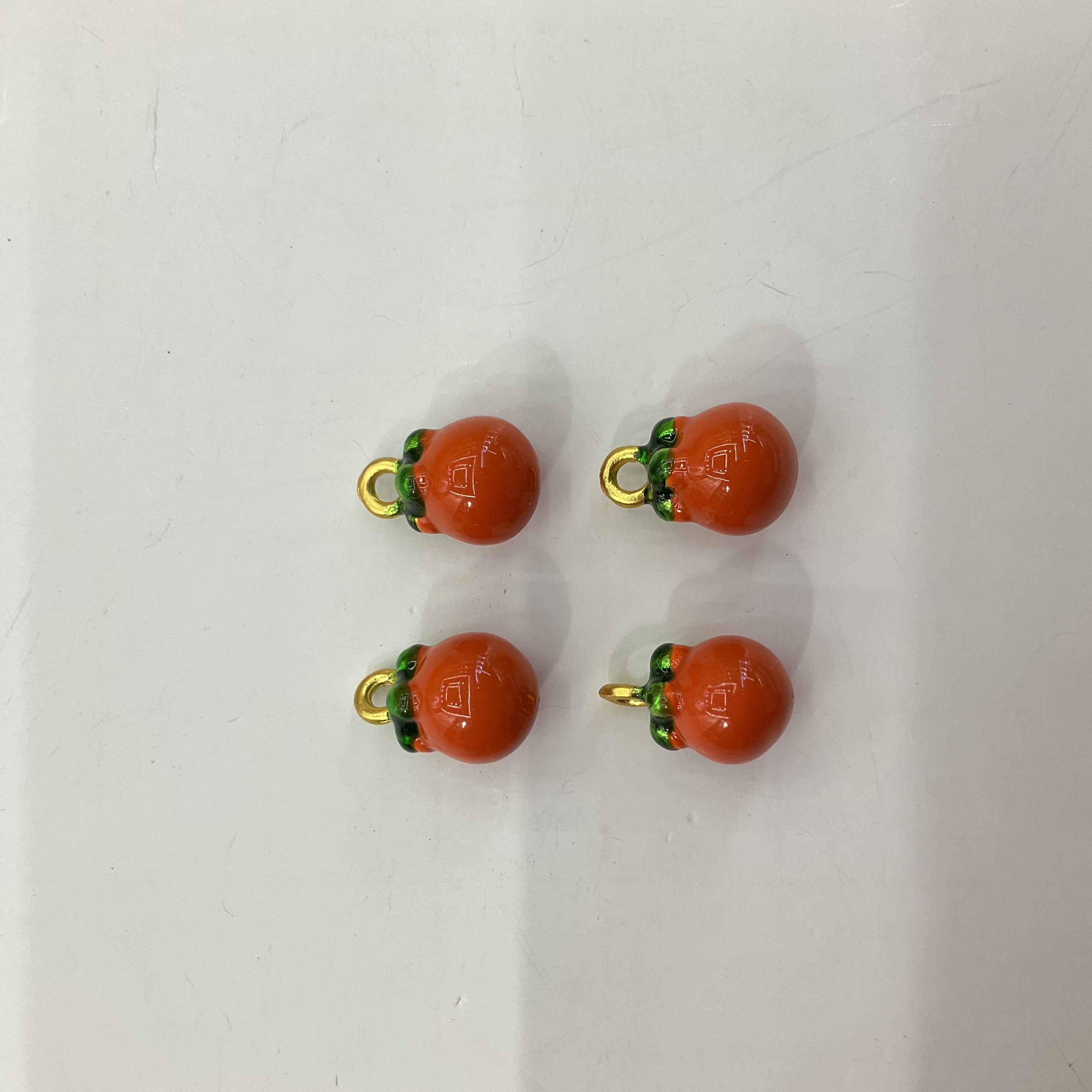 古法沙金好柿发生红柿子吊坠珐琅红色柿子扣中式盘扣手工旗袍纽扣配件详情图14