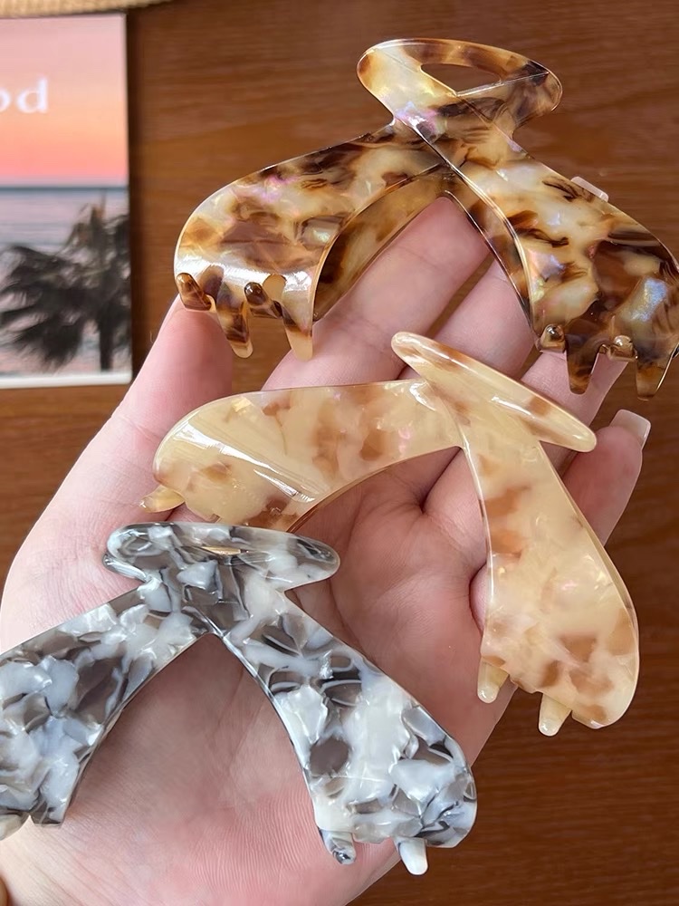 法式高级感发夹后脑勺盘发抓夹醋酸发卡复古发饰头饰女