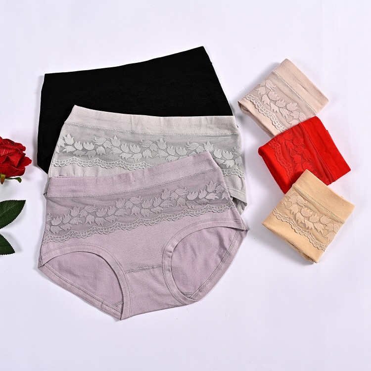 Spot Waist Size Cotton Triangle Underwear Women Feel Lace Waist Comfortable Women Underwear Manufacturers Wholesale Briefs undefined