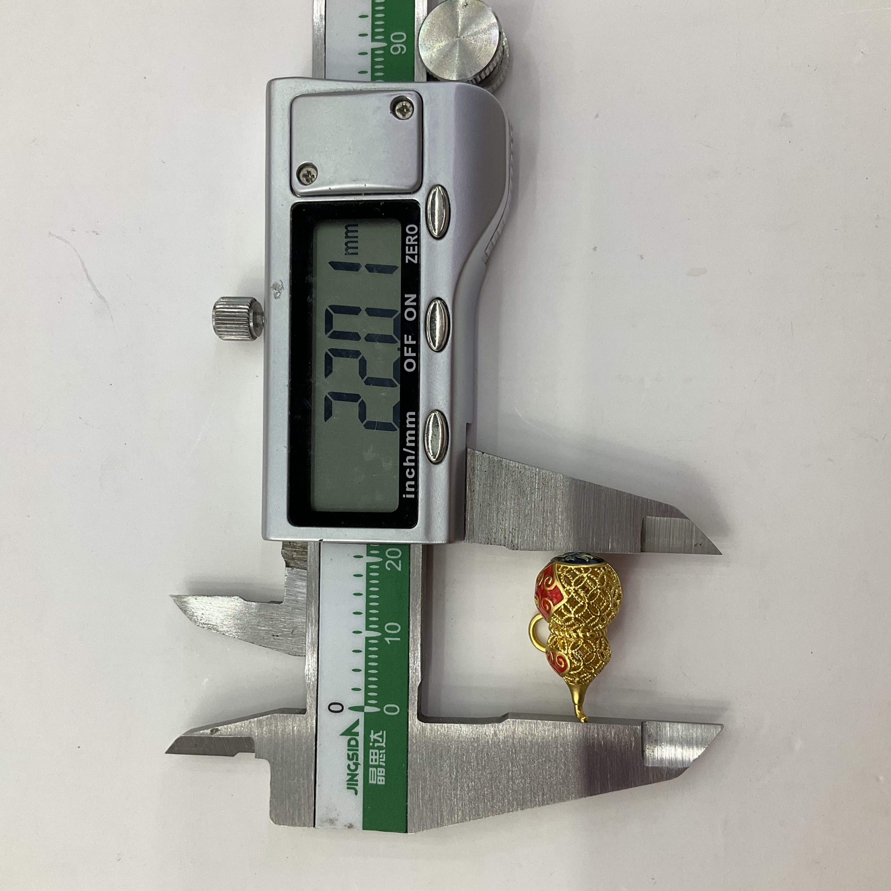 【铜配件】古法沙金镂空隔珠葫芦吊坠手链手串diy配件详情图11