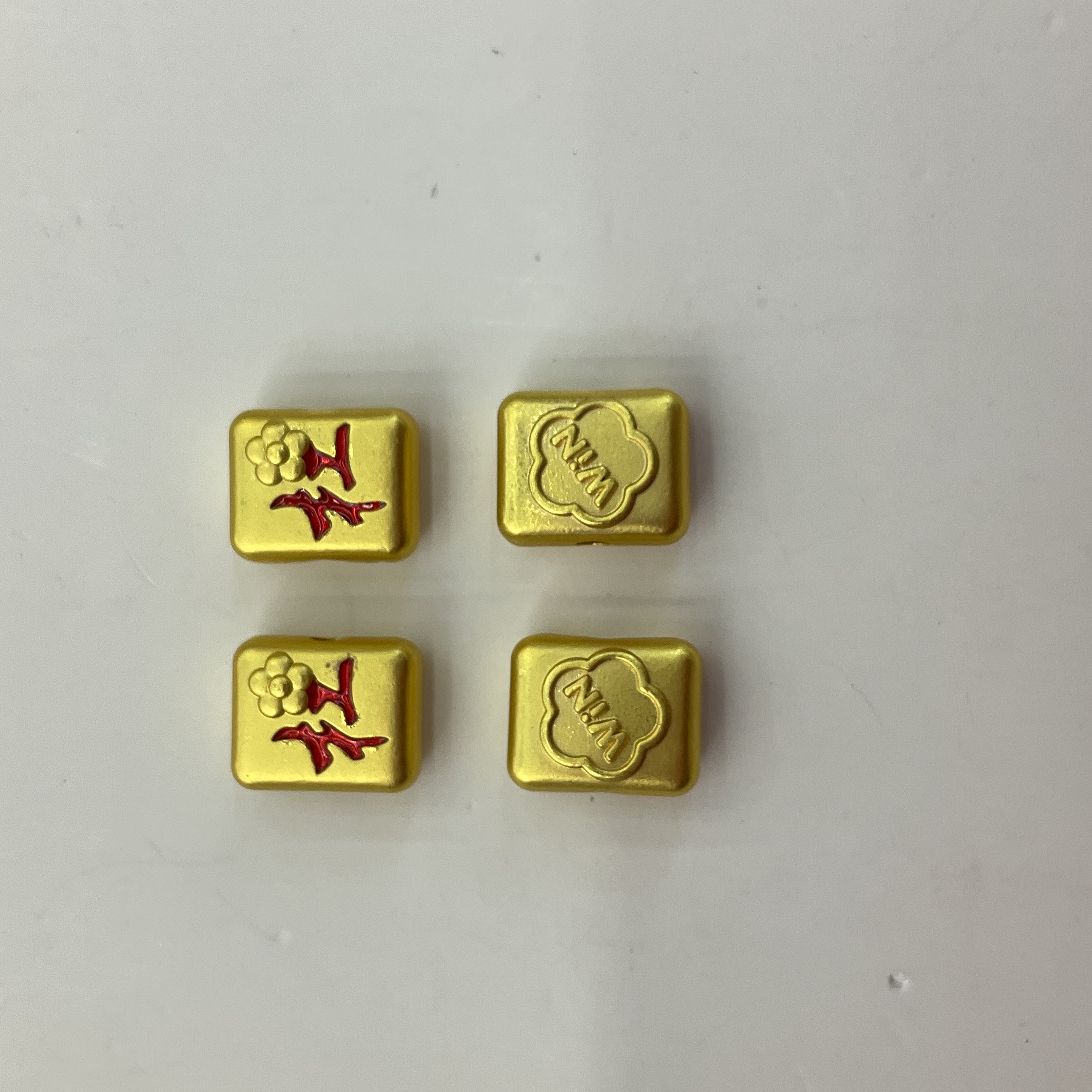 民族风锌合金麻将红中发财白板串珠手链杠上开花东南西北编织绳DIY配件详情图18