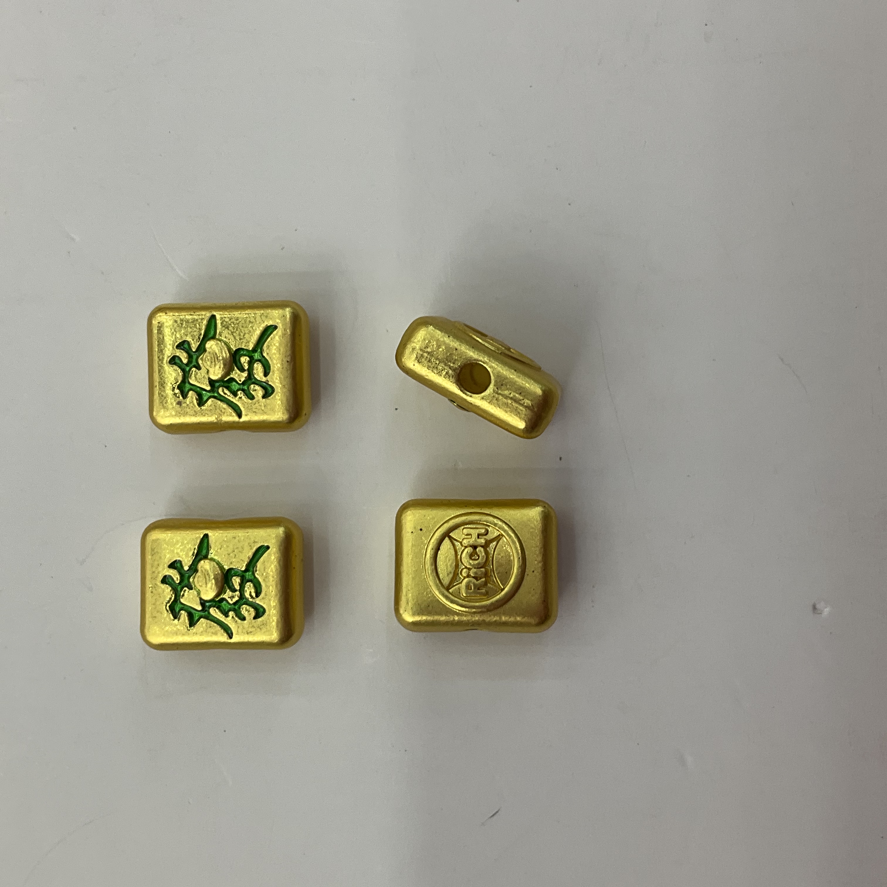 民族风锌合金麻将红中发财白板串珠手链杠上开花东南西北编织绳DIY配件详情图16