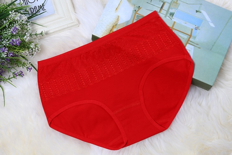 Explosive Women's Underwear Girls Healthy And Comfortable Cotton Lace Briefs Ten Packs