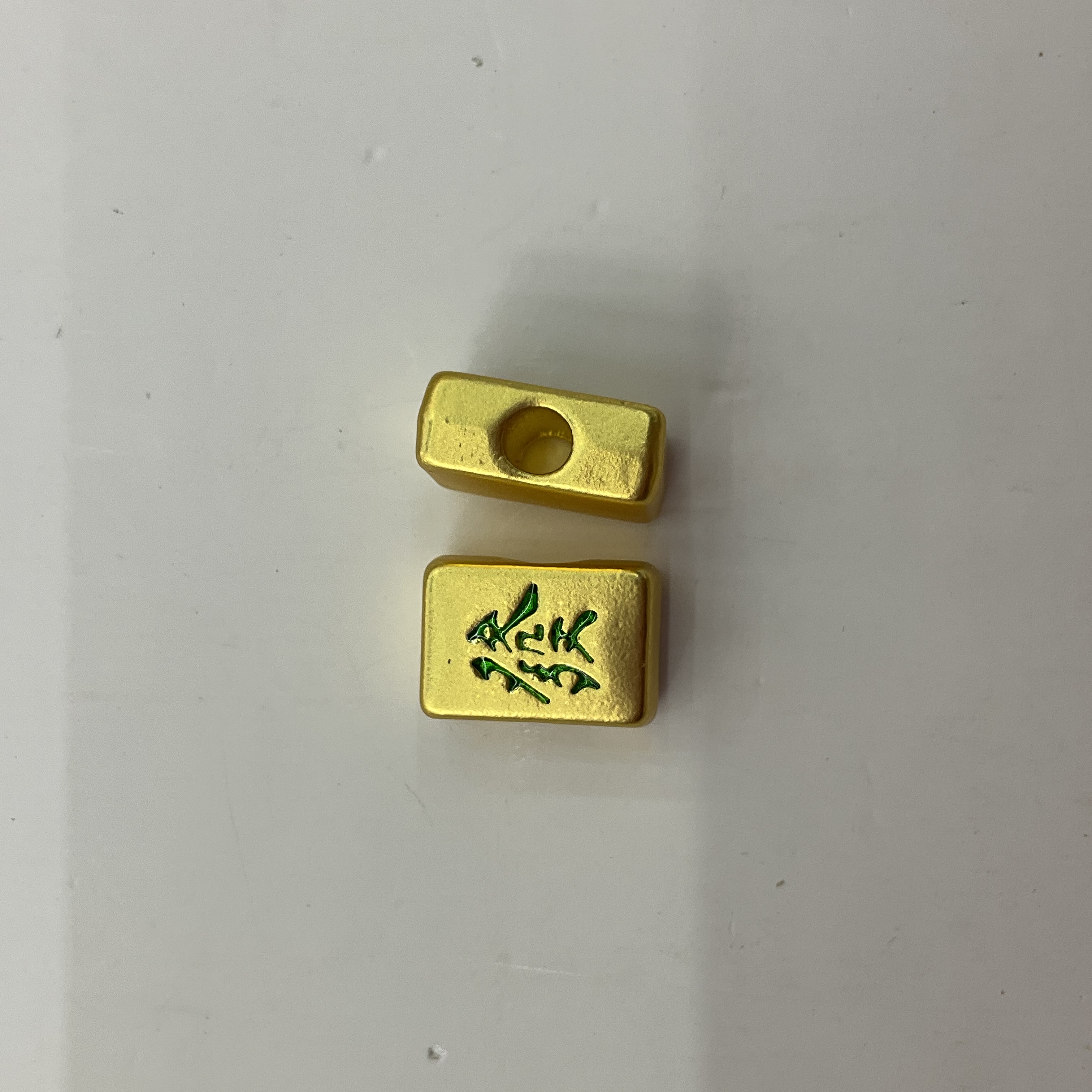 民族风锌合金麻将红中发财白板串珠手链杠上开花东南西北编织绳DIY配件详情图6