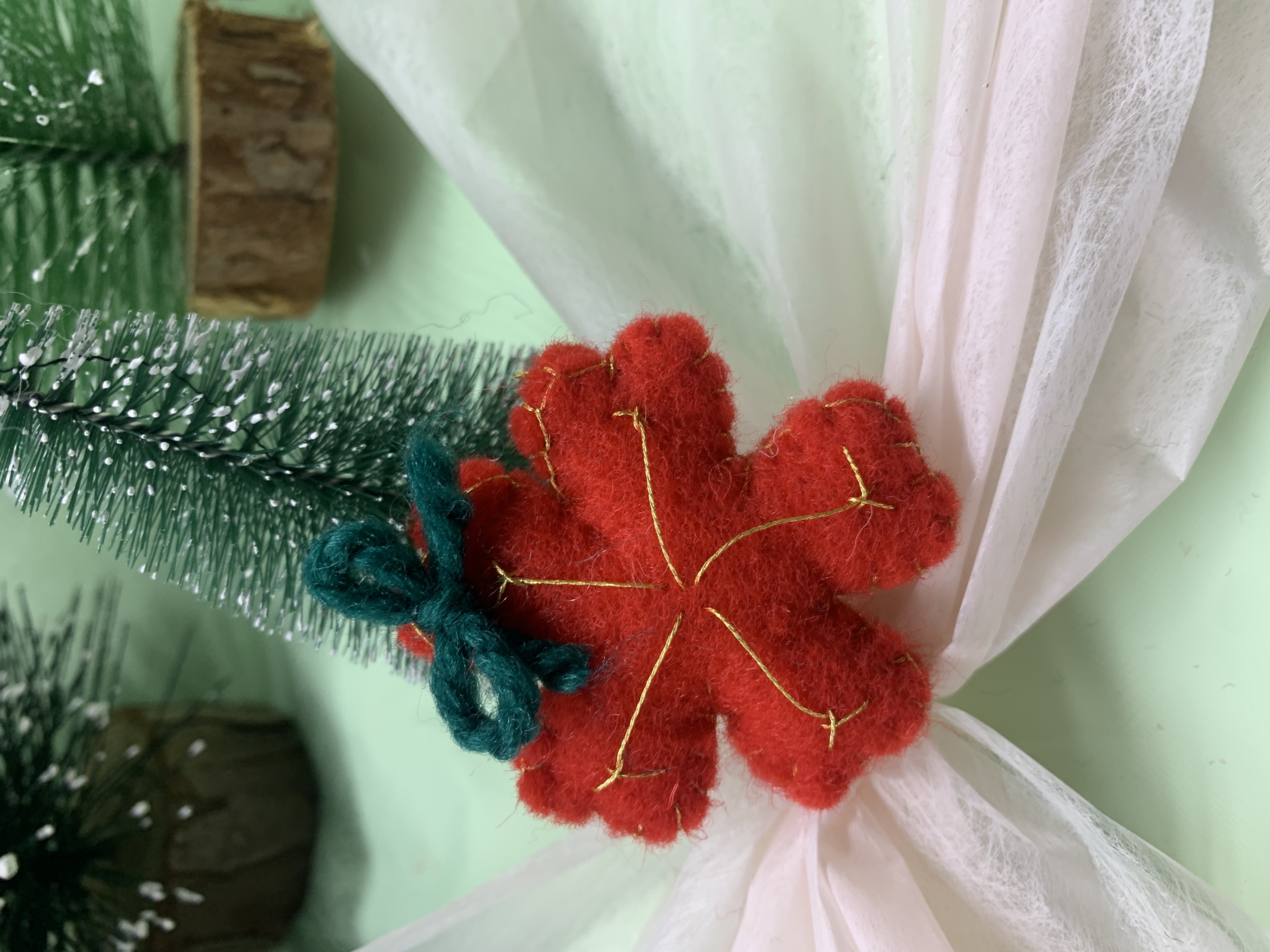 Christmas wool felt decorative pendants, Christmas tree snowflake pendants, accessories, diy handmade accessories, Christmas decorations detail image 10