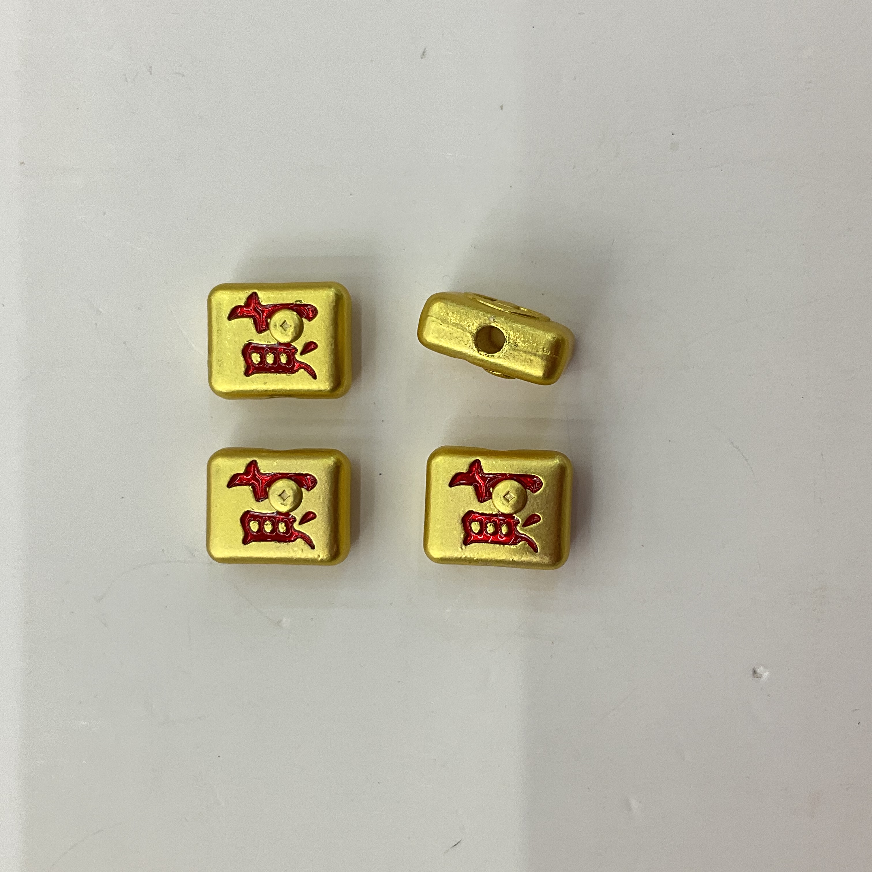 民族风锌合金麻将红中发财白板串珠手链杠上开花东南西北编织绳DIY配件详情图19