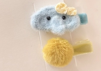 Duckbill clips, cartoon wool crochet, animal baby hair clips, winter new cute bear girls' headwear, hair clips, brooches and accessories pic 7
