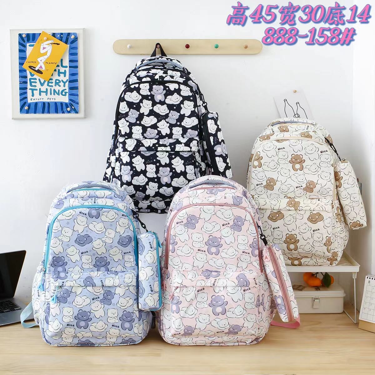 Cross-border blast school bag para niños 3-6 grado de escuela primaria dibujos animados de impresión de gran capacidad mochila de hombro doble para escuela secundaria y secundaria bolsa de tendencia Item Picture