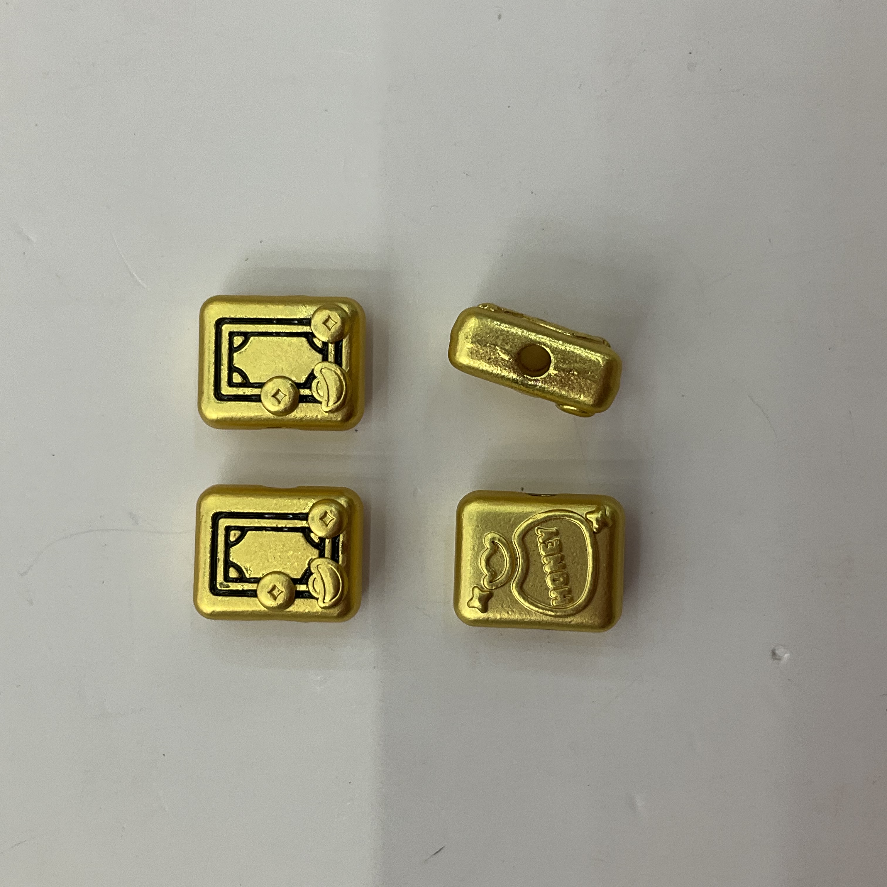 民族风锌合金麻将红中发财白板串珠手链杠上开花东南西北编织绳DIY配件详情图17