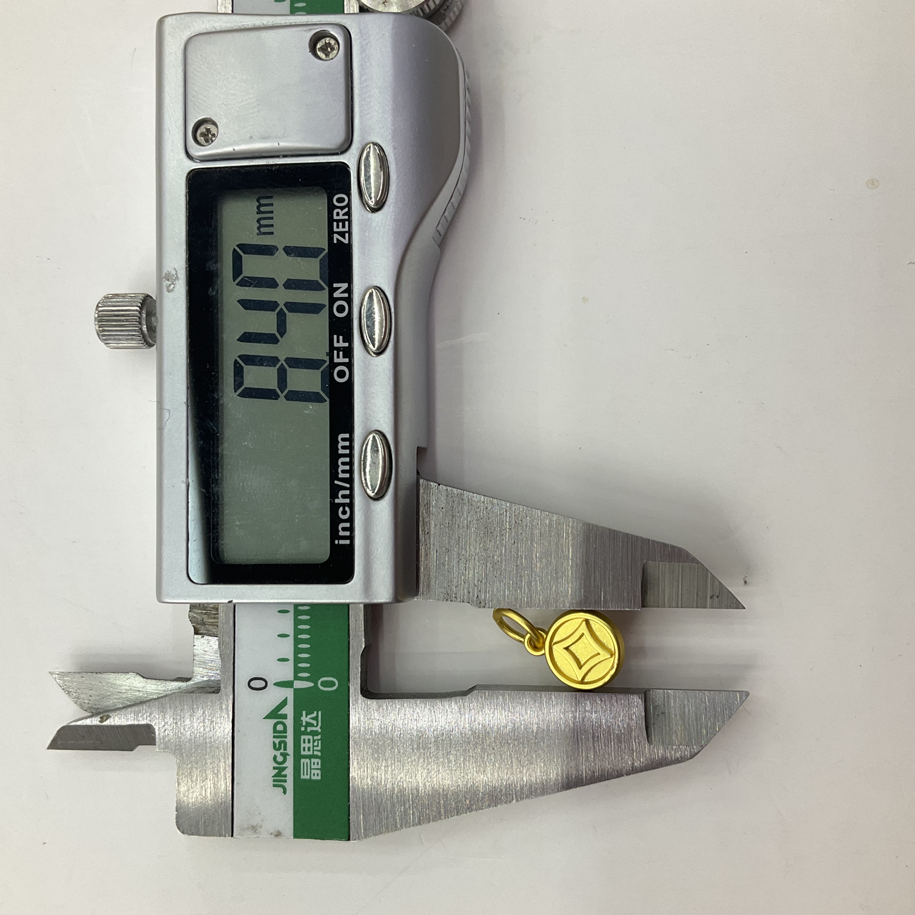 合金钱币小吊坠通孔铜钱diy手链手串挂件配件手工编绳材料沙金详情图9