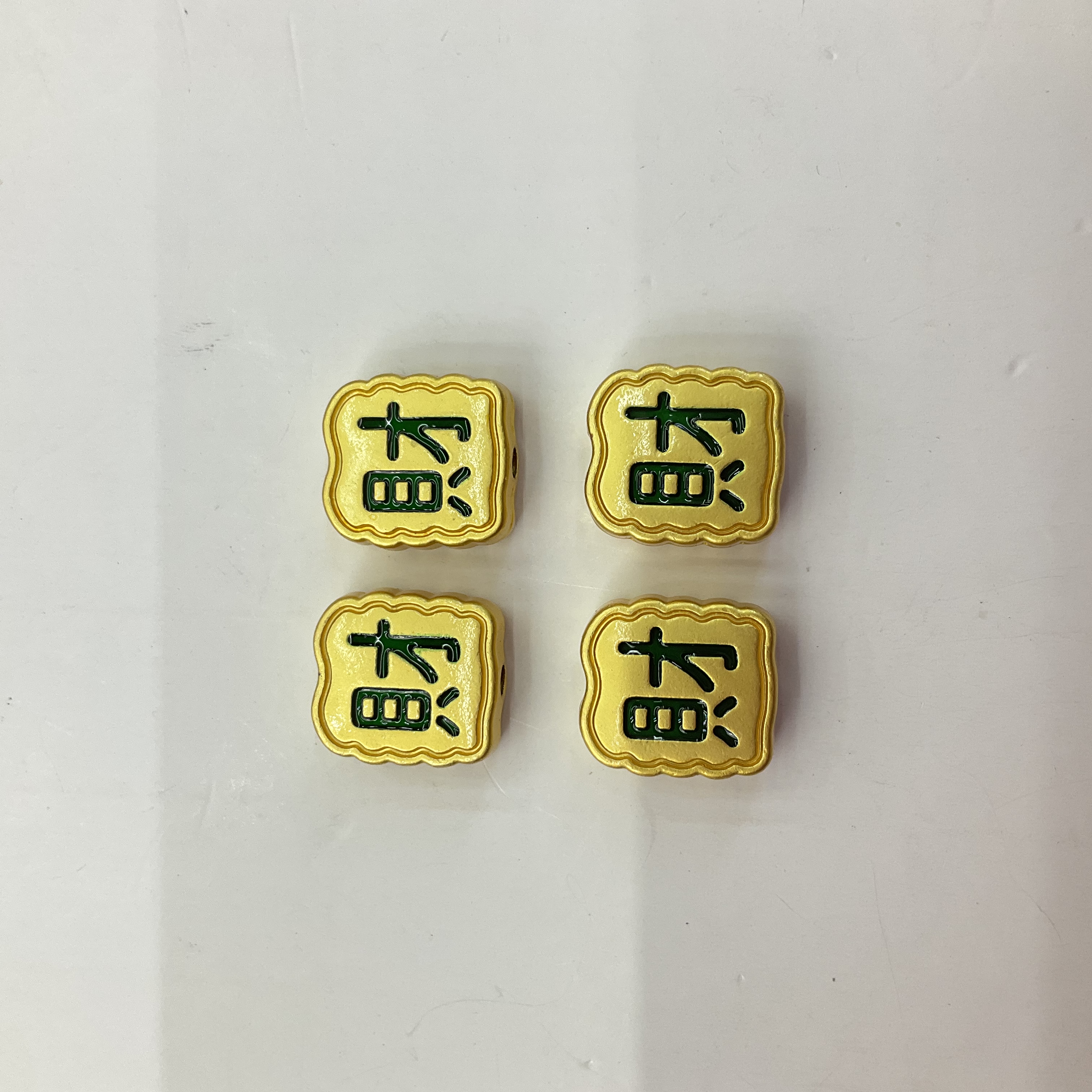 民族风锌合金麻将红中发财白板串珠手链杠上开花东南西北编织绳DIY配件详情图11