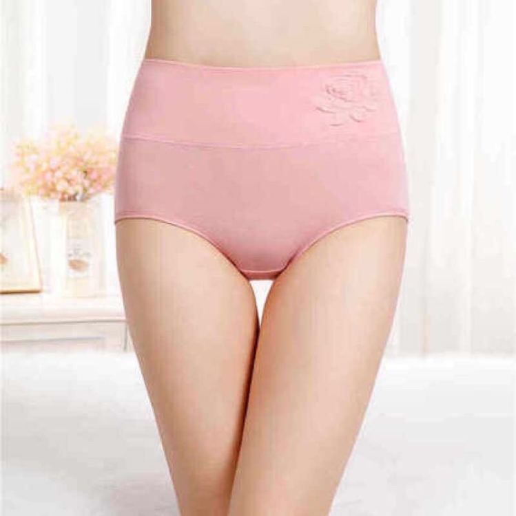 3D High Waist Cotton Embossed Hip Lift Shaper Warm Palace Plus Size Women's Briefs Underwear Women's Cotton High Waist Belly Pants details Picture
