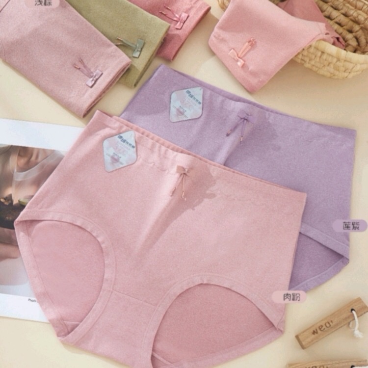 Women's Underwear Cotton Briefs Breathable, Soft And Comfortable Triangle Skin-Friendly High-Waisted Shorts Bow Briefs