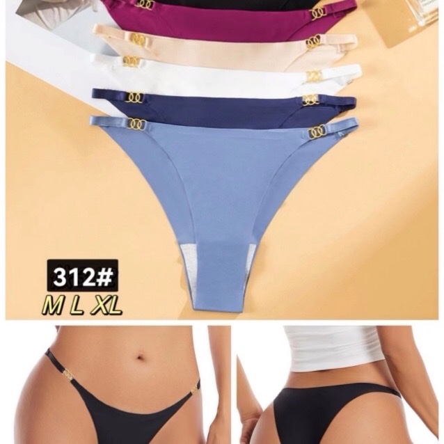 Seamless Girl Low Waist Triangle Underwear European And American Internet Celebrity Personality Women Ice Silk Thong T Pants