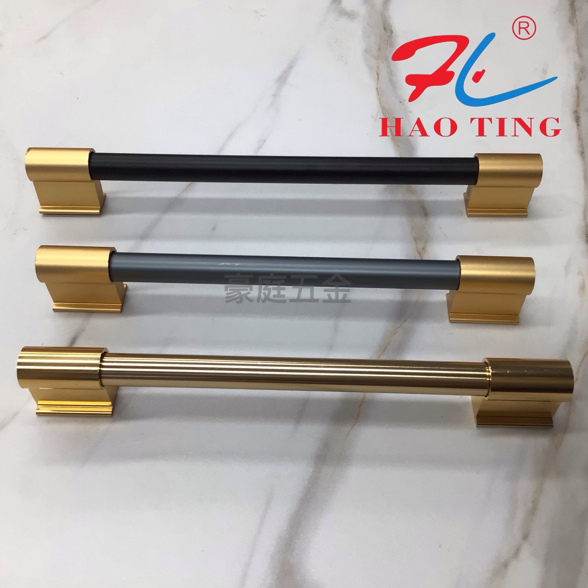 High-end color-blocked aluminum handles, cabinet door handles, drawer handles, modern, simple and light luxury aluminum alloy handles, high-end handles details Picture