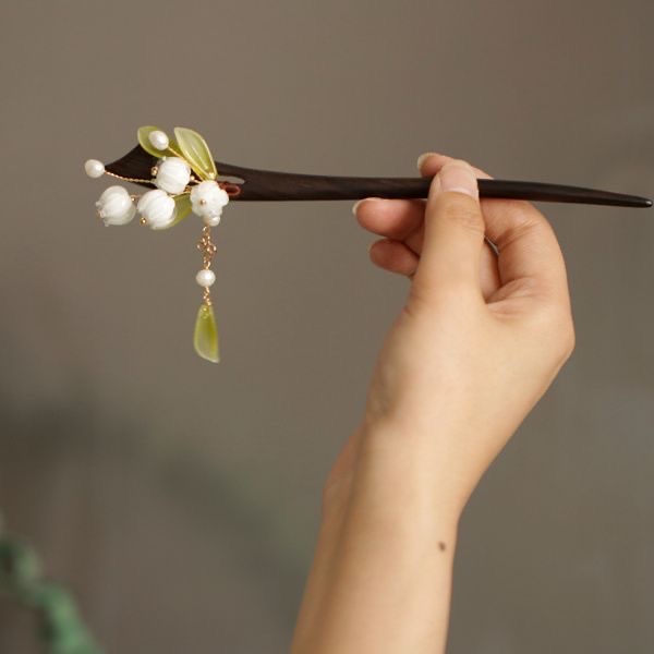 中式素雅发簪古风凤簪步摇简约盘发头饰木簪复古旗袍汉服配饰发簪发钗女夏天简约详情图4