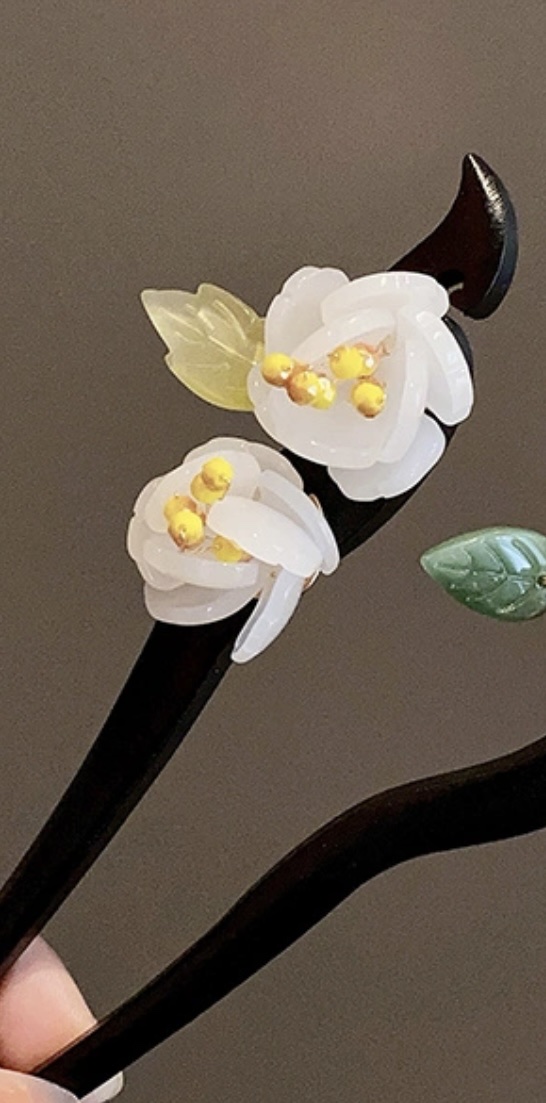 New Chinese-style ancient-style flower hairpins, women's tassels, high-end, simple and modern Hanfu, step shaking plate, hair hairpins, hairpins, women's summer simplicity