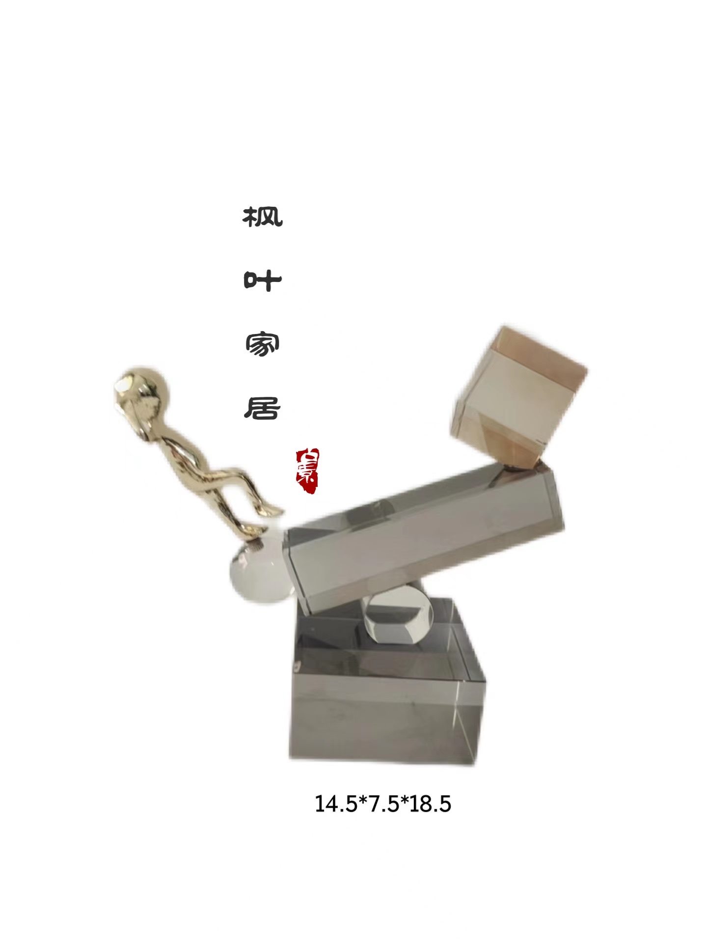 Modern light luxury geometric crystal creative ornaments for the entrance hall, living room, wine cabinet, model room, coffee table, and home art decorations Application Scenario