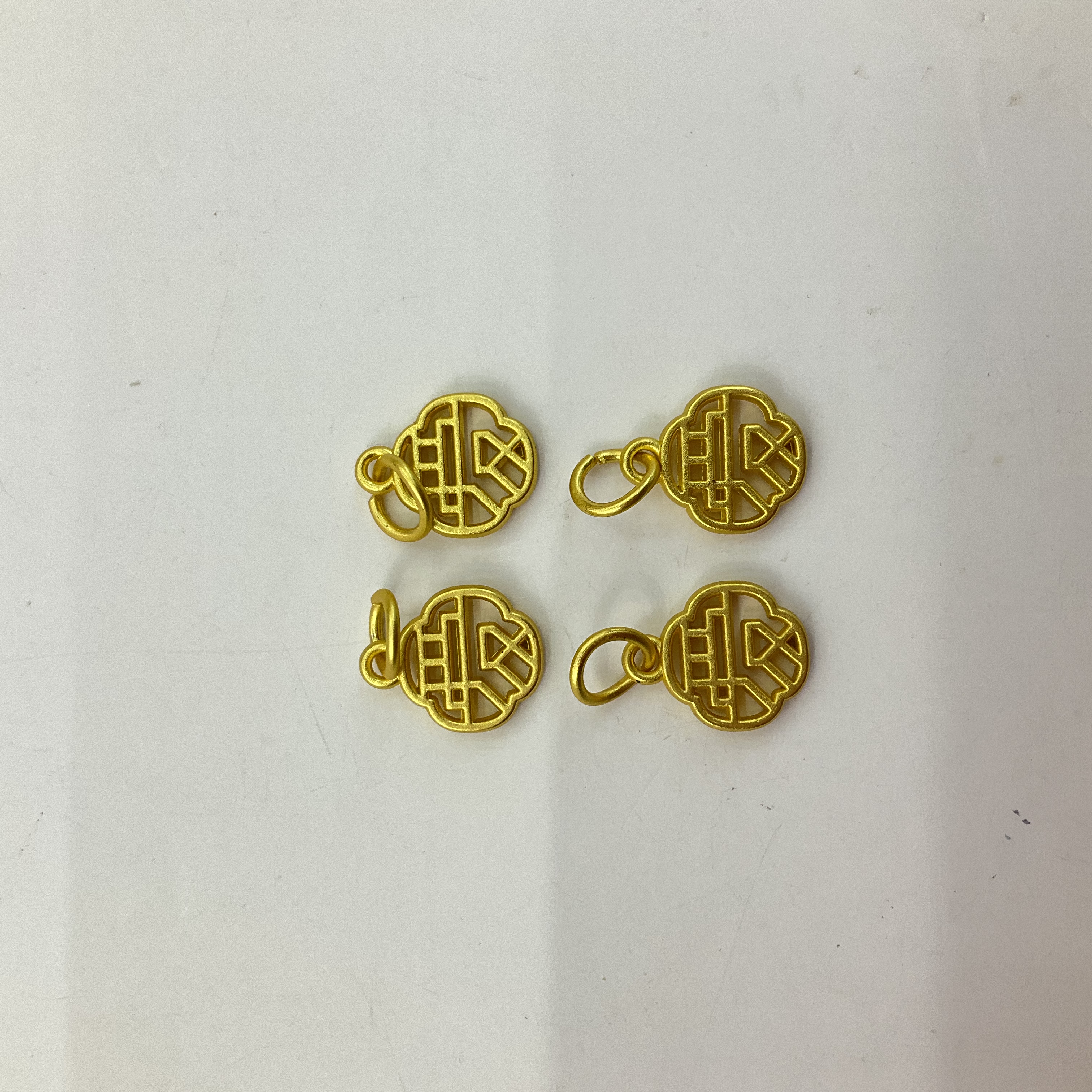 沙金配件手链手串百搭款小吊坠方福小祥云大吉大利上上签diy饰品项链配件详情图17